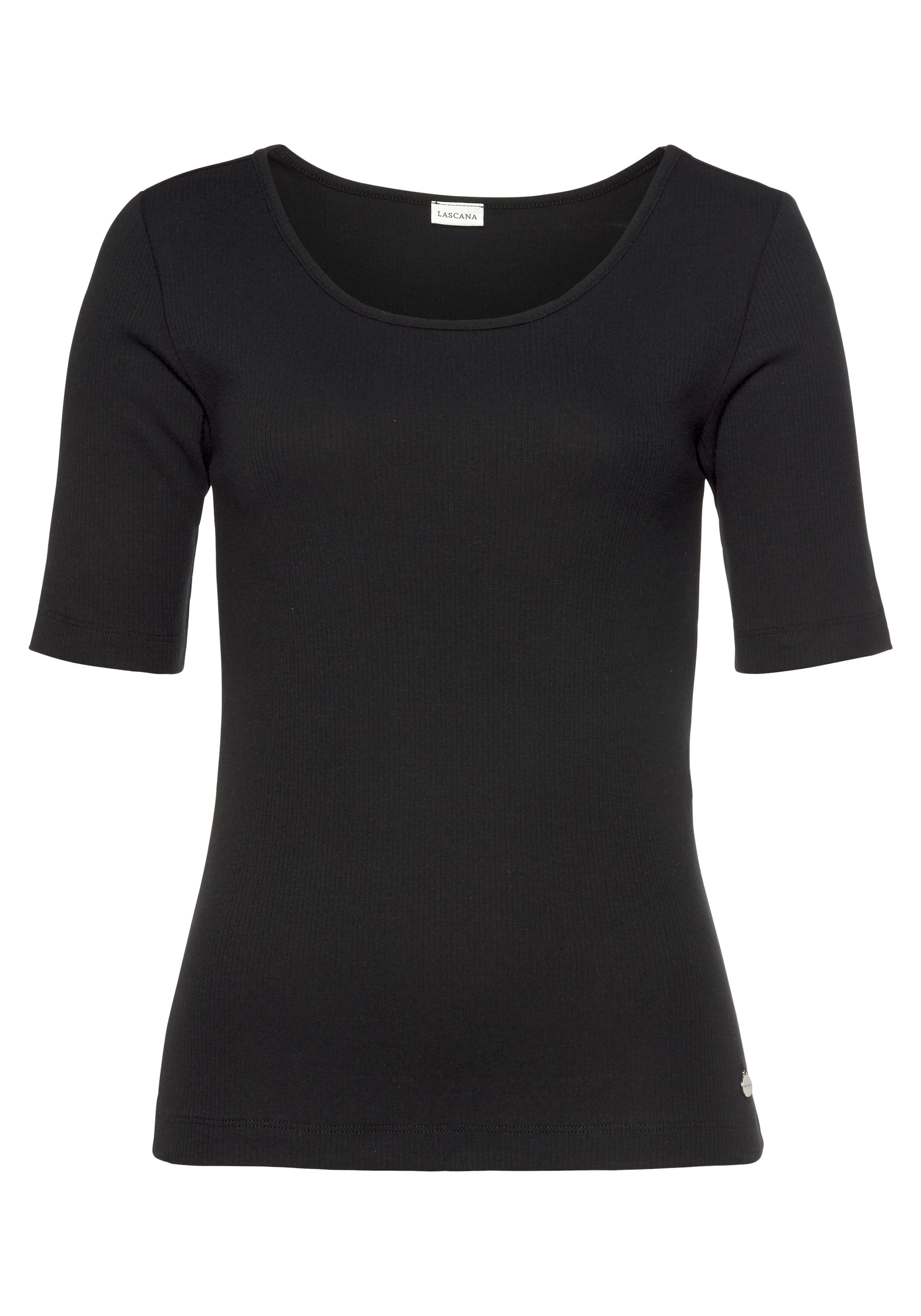 LASCANA Pyjamaoberteil, aus Rippstrick