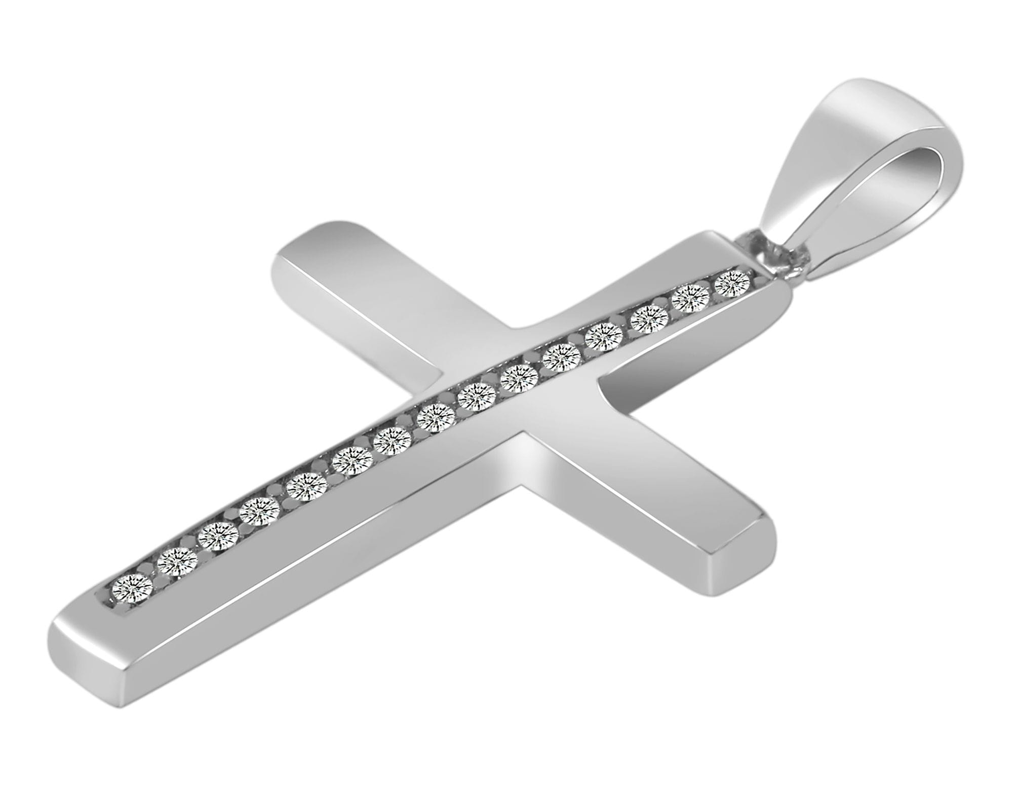 Adelia´s Kreuzanhänger »Damen Anhänger ¿ Kreuz Kreuzanhänger aus 925 Silber mit Zirkonia«