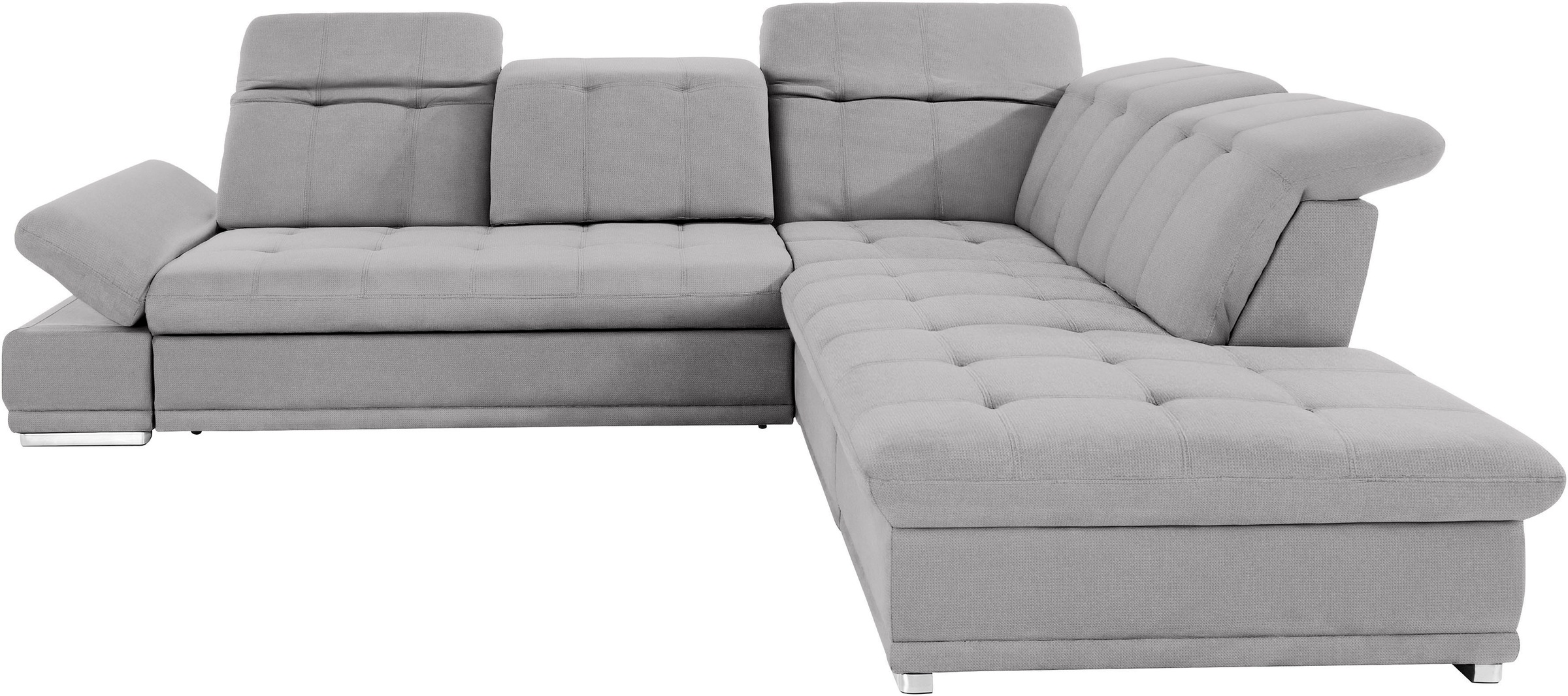 COTTA Ecksofa »Holiday L-Form mit Sitztiefen-, Armteil- und Kopfteilverstellung«, wahlweise mit Bettfunktion & Bettkasten