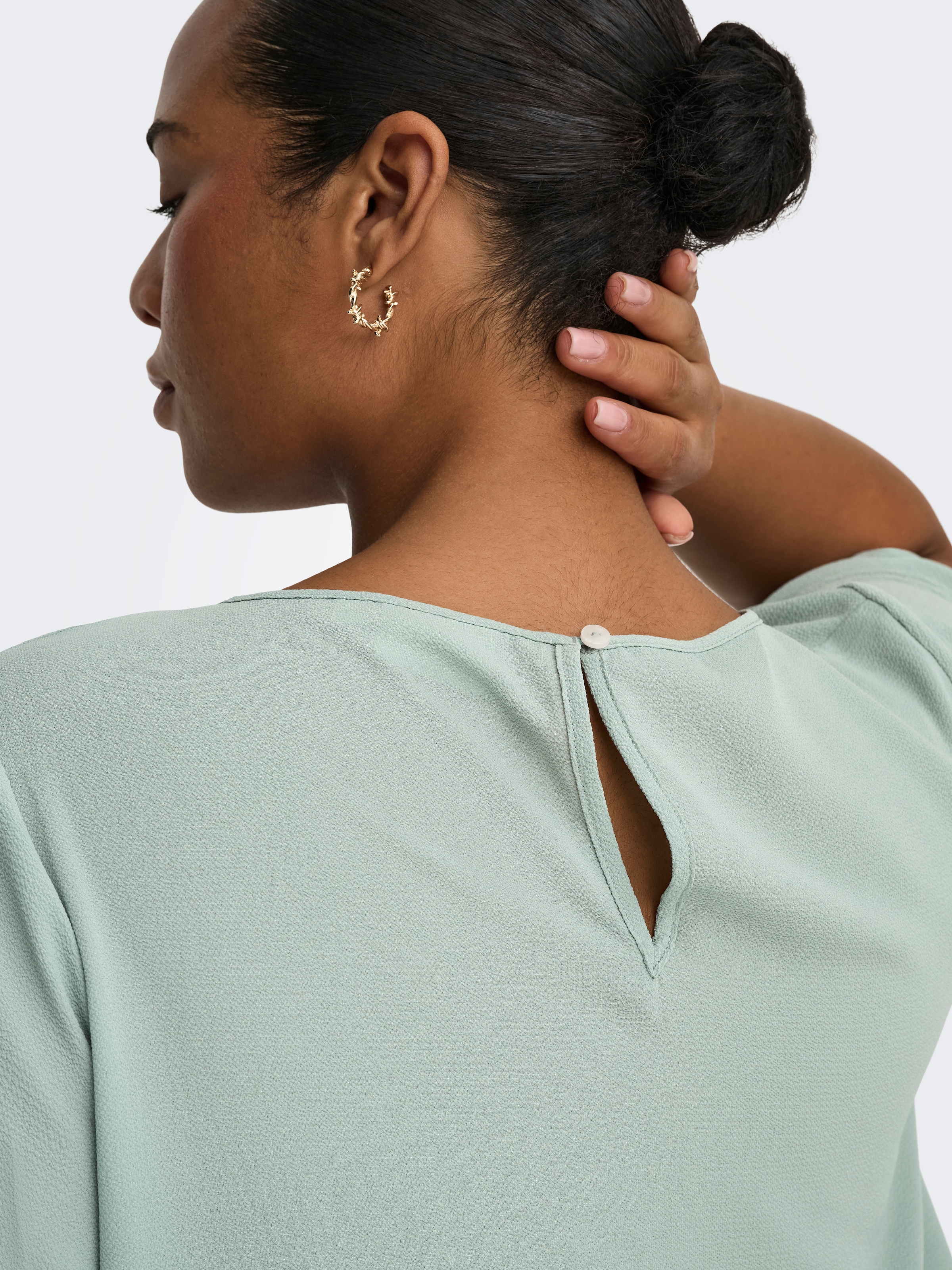 ONLY CARMAKOMA Shirtbluse »CARVICA SS TOP WVN NOOS« Materialmix, regular fit