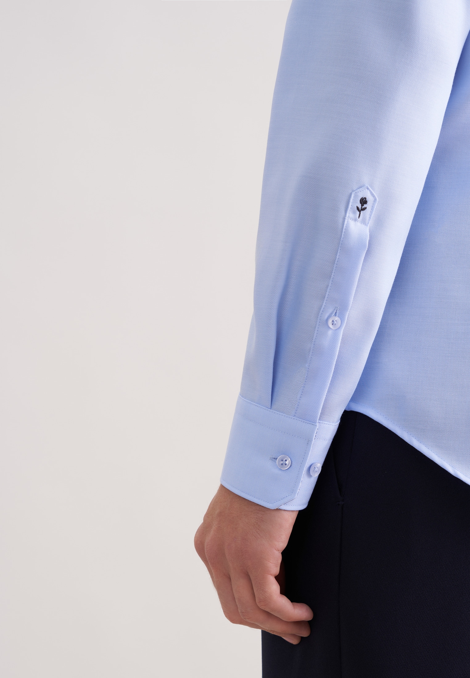 seidensticker Businesshemd »Schwarze Rose« Slim 1/1 Extra lang Kentkragen Uni