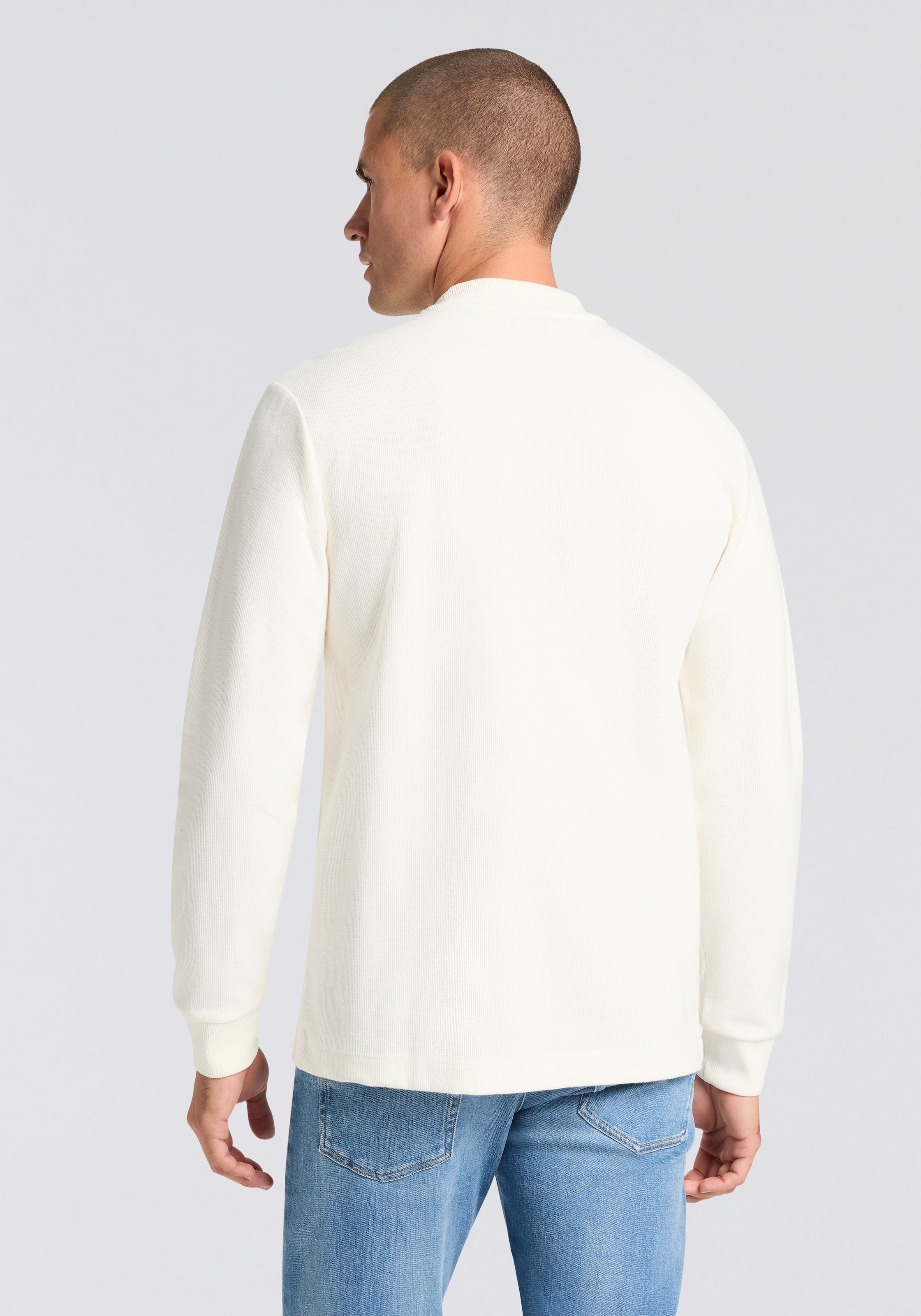 BOSS ORANGE Langarmshirt »Te explorer« Rundhalsausschnitt, Saum- und Ärmelbündchen