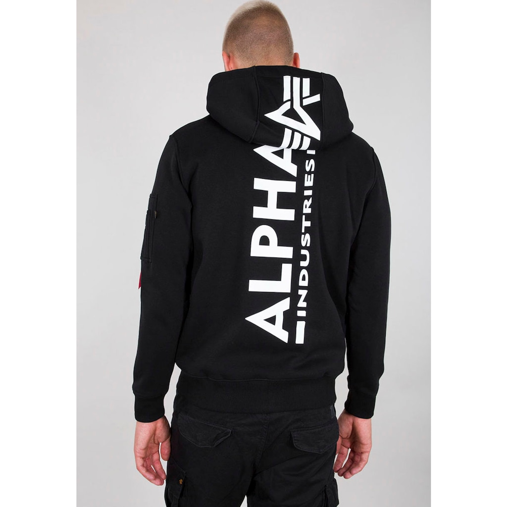 Alpha Industries Kapuzensweatjacke »Back Print Zip Hoody«