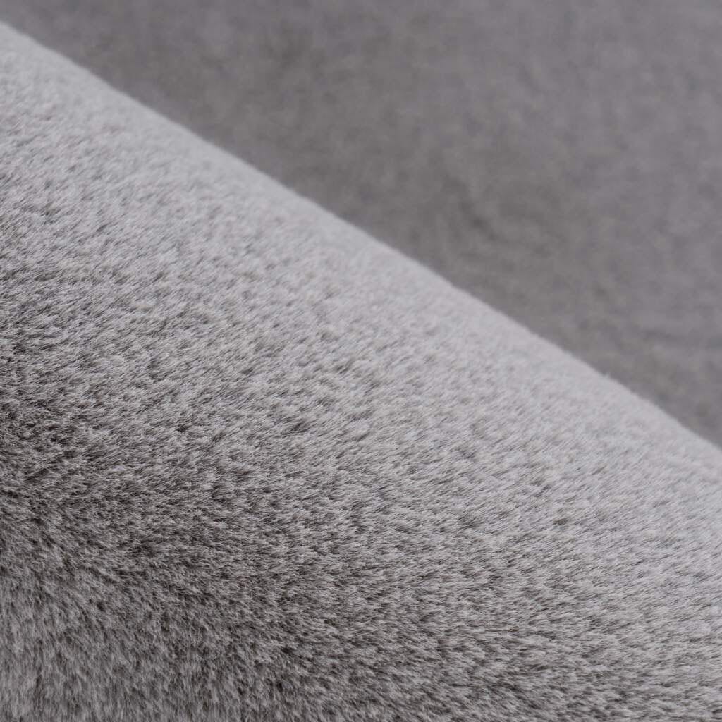 Carpet City Hochflor-Teppich »TOPIA 400« rechteckig 21 mm Höhe Kunstfell-Teppich mit Kaninchenfell-Optik, Haptik, Schlafzimmer