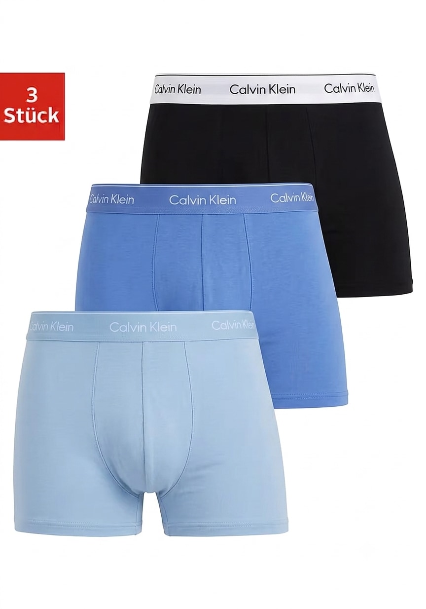 Calvin Klein Underwear Boxershorts »CK RELAXED FIT TRUNK 3PK« Packung, 3er-Pack, 3 Stk. aus Stretch-Baumwolle