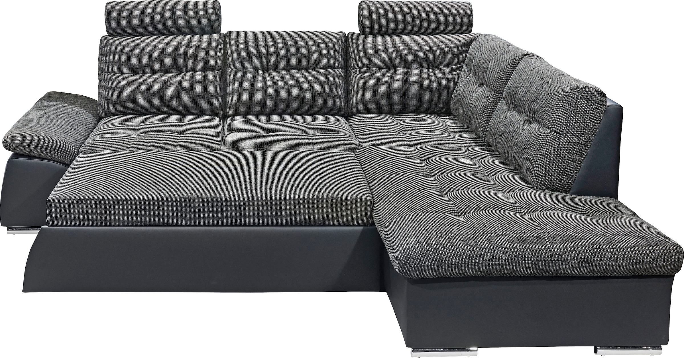 ED EXCITING DESIGN Ecksofa »Jakarta«, mit Bettfunktion, Kopfstützen, Nierenkissen etc.