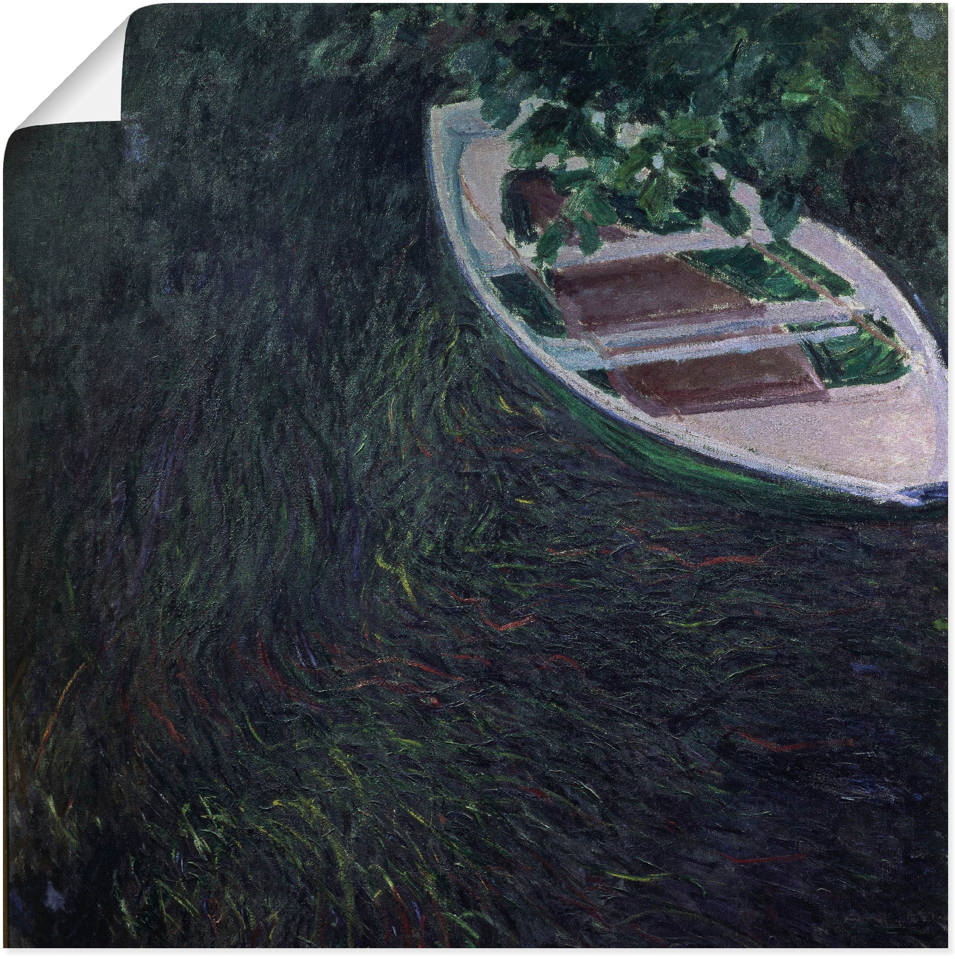 Artland Wandbild »Die Barke. (La Barque). Um 1887«, Boote & Schiffe, (1 St.), in vielen Größen & Produktarten - Alubild / Outdoorbild für den Außenbereich, Leinwandbild, Poster, Wandaufkleber / Wandtattoo auch für Badezimmer geeignet