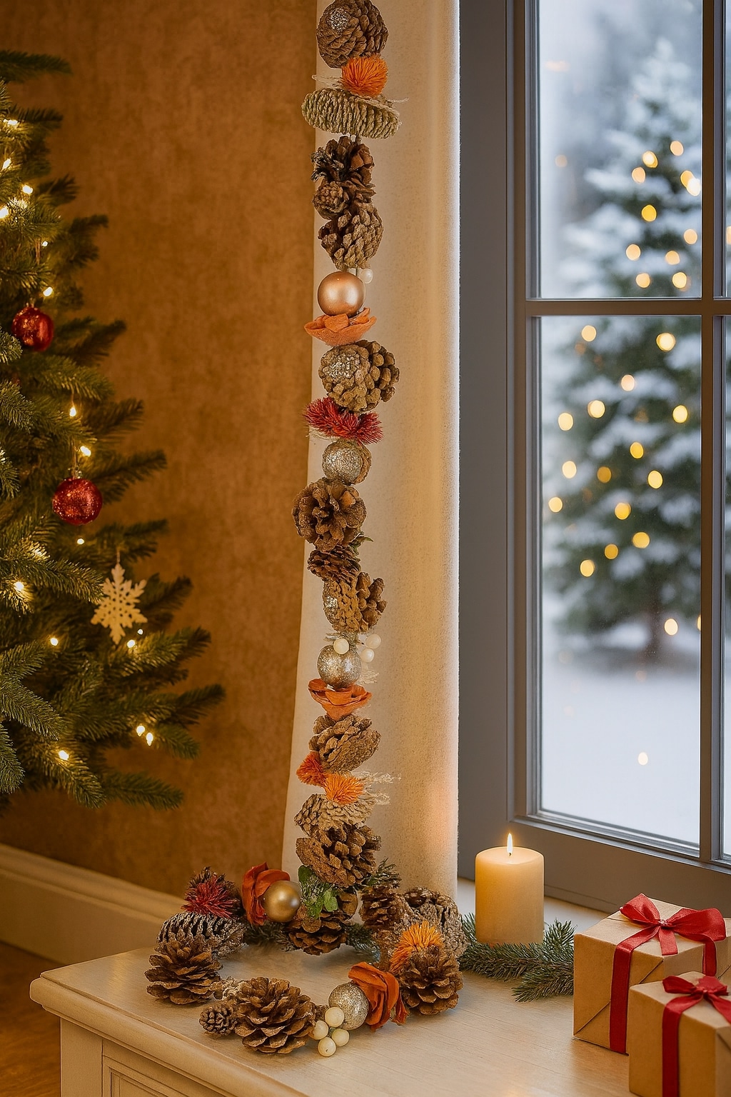 I.GE.A. Kunstgirlande »Naturgirlande Zapfen«