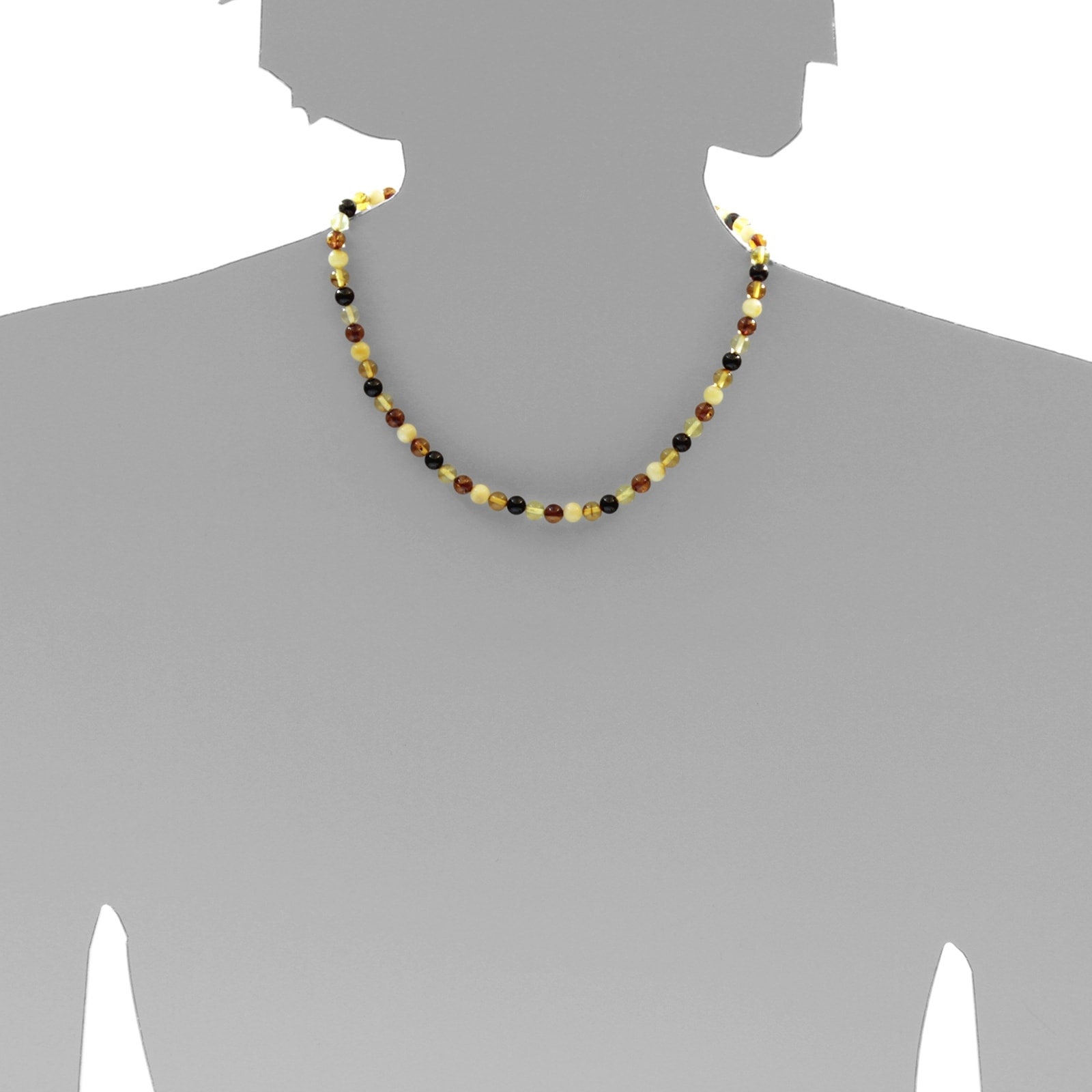 OSTSEE-SCHMUCK Kette ohne Anhänger »- Kugel 6 mm - Bernstein -,«