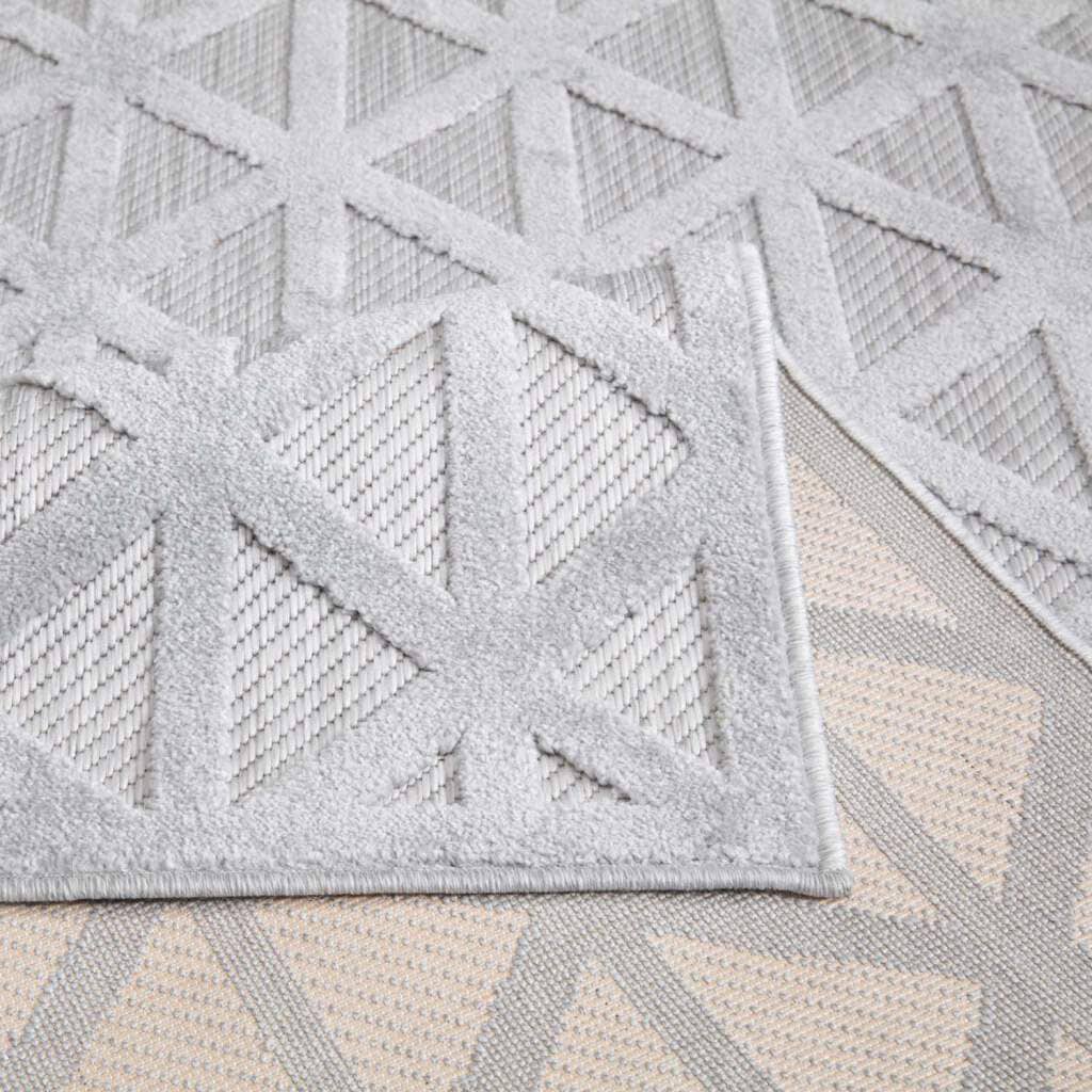 Carpet City Teppich »In-& Outdoorteppich Santorini 446, 3D-Effekt, Geo-Muster«, rechteckig, 5 mm Höhe, Wetterfest & UV-beständig für Terrasse, Balkon, Küche, Flur