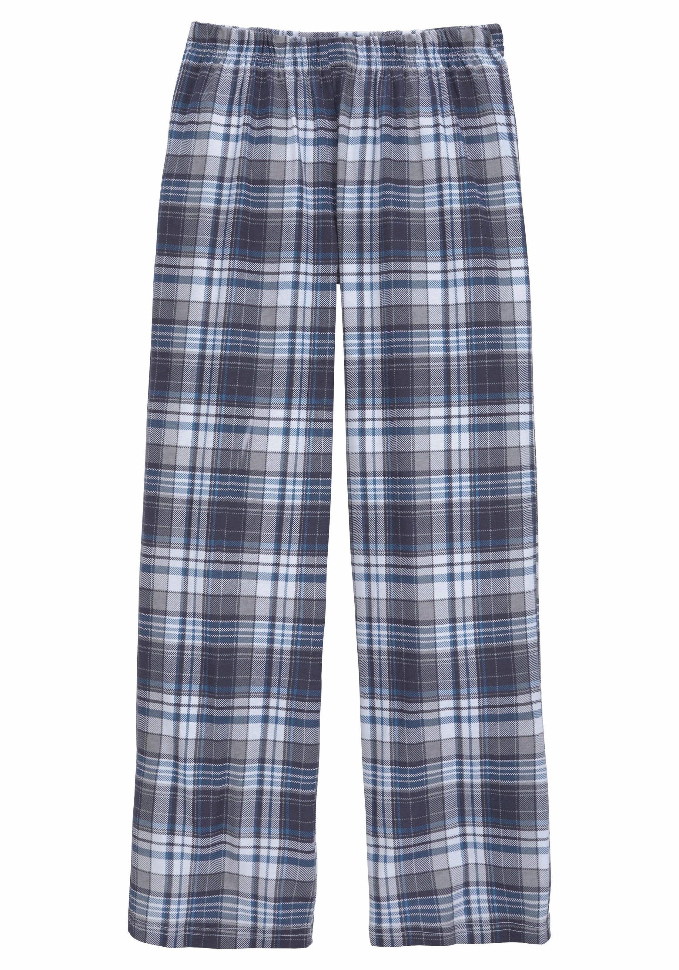 le jogger® Pyjama, (Packung, langer und Hose 1x Online im 2 1x Stück), uni Shop kariert tlg., 4 in OTTO Form