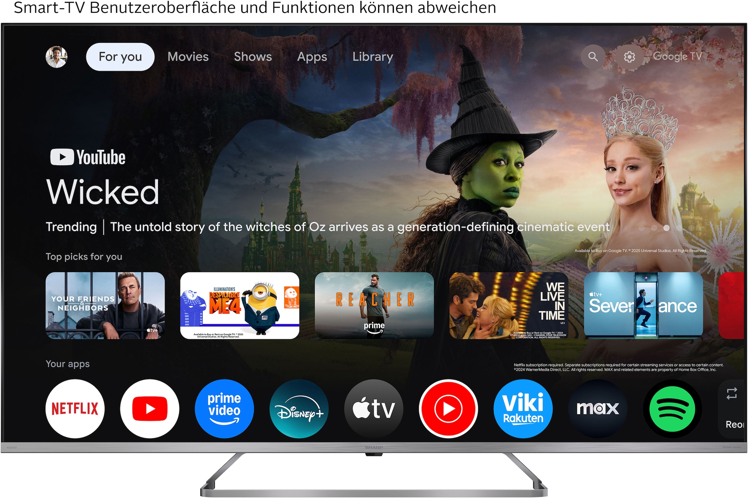 Sharp QLED Mini LED-Fernseher »4T-C50JPx« 126 cm/50 ″ Smart-TV