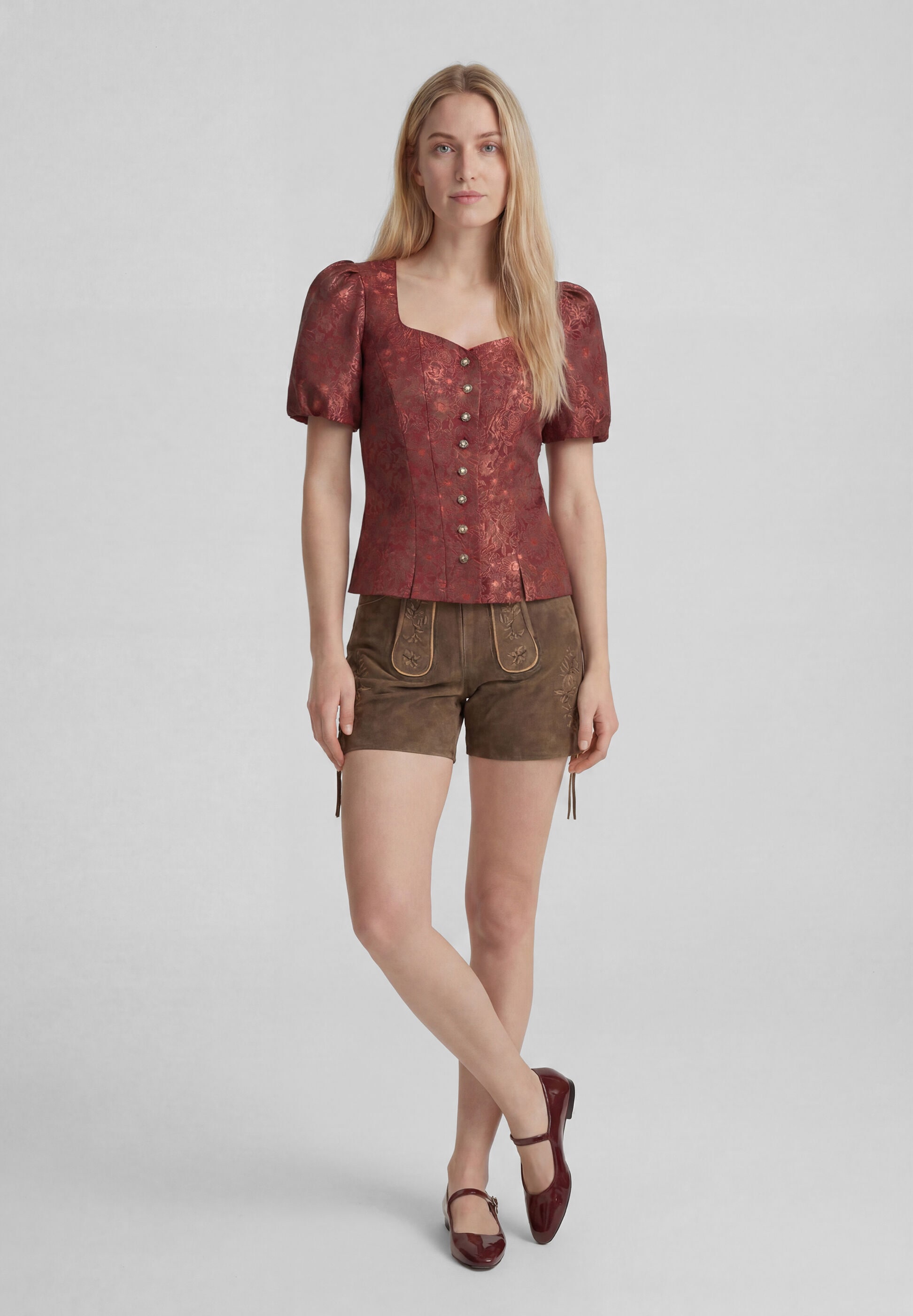 Spieth & Wensky Klassische Bluse »Spieth & Wensky Trachtenmieder Kedri« mit Blumenmuster