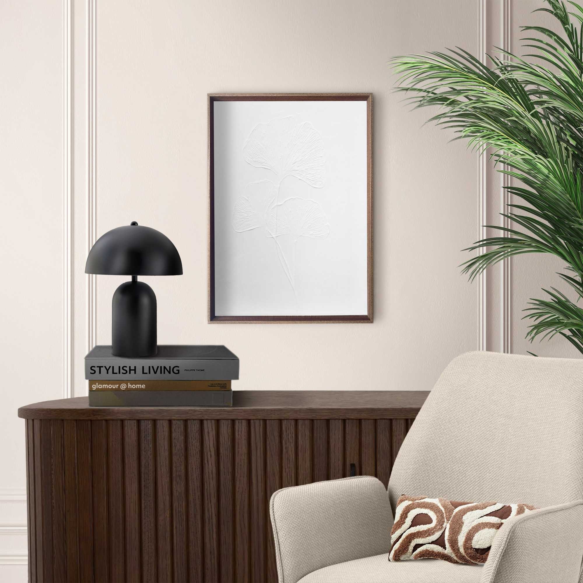 Reinders! Wandbild »Ginkgo-Blätter« Wohnzimmer - Weiß - MDF - Blumen und Pflanzen - 30x40 cm