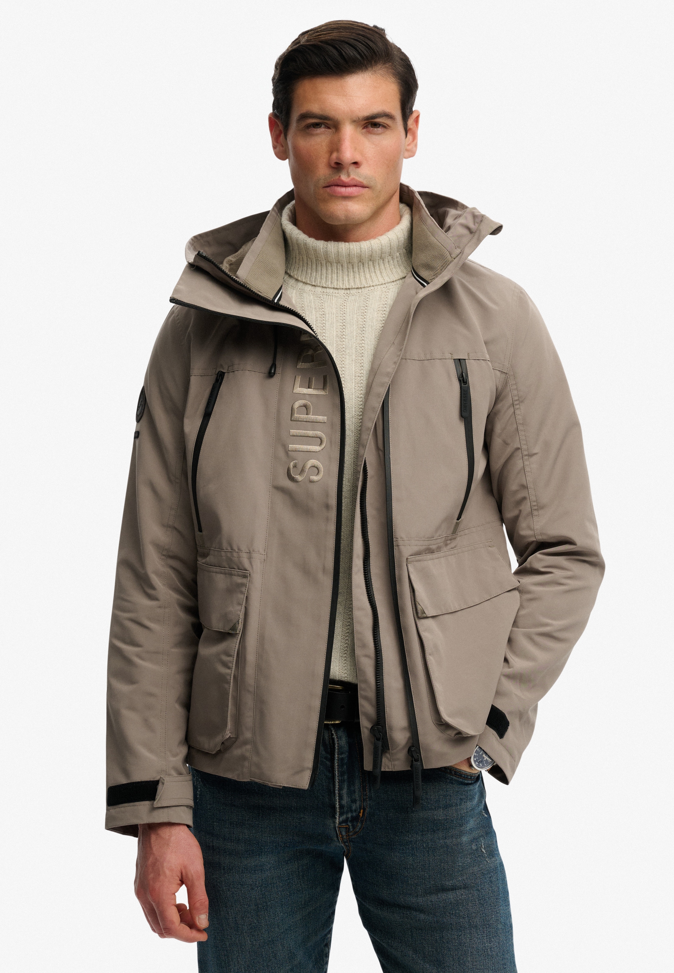 Superdry Outdoorjacke »HOOD ULTIMATE EMB WINBREAKER« mit Kapuze Kunstfaser, regular fit