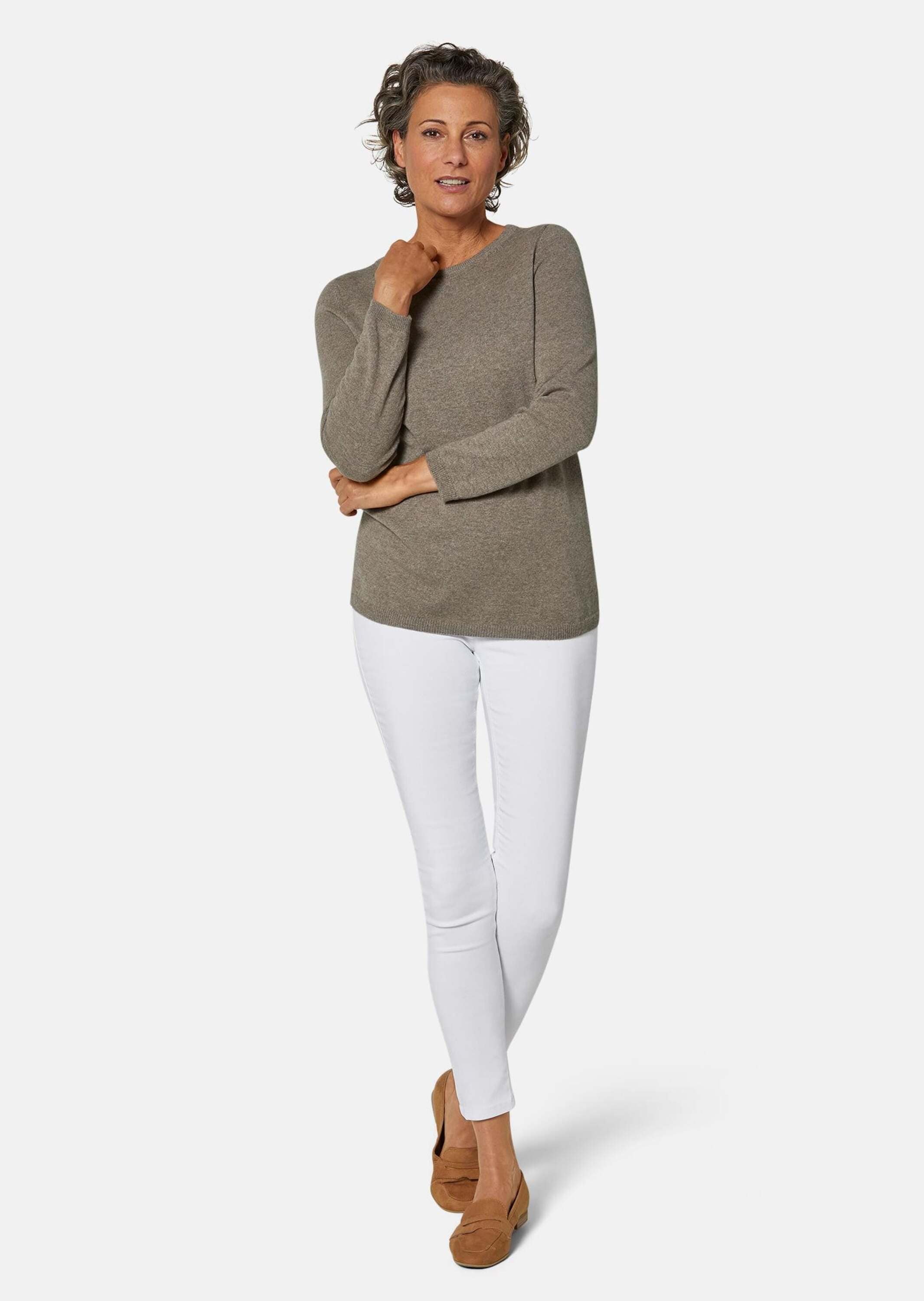 GOLDNER Strickpullover »Kurzgröße Kaschmirpullover mit U-Boot Ausschnitt« keine/nicht relevant