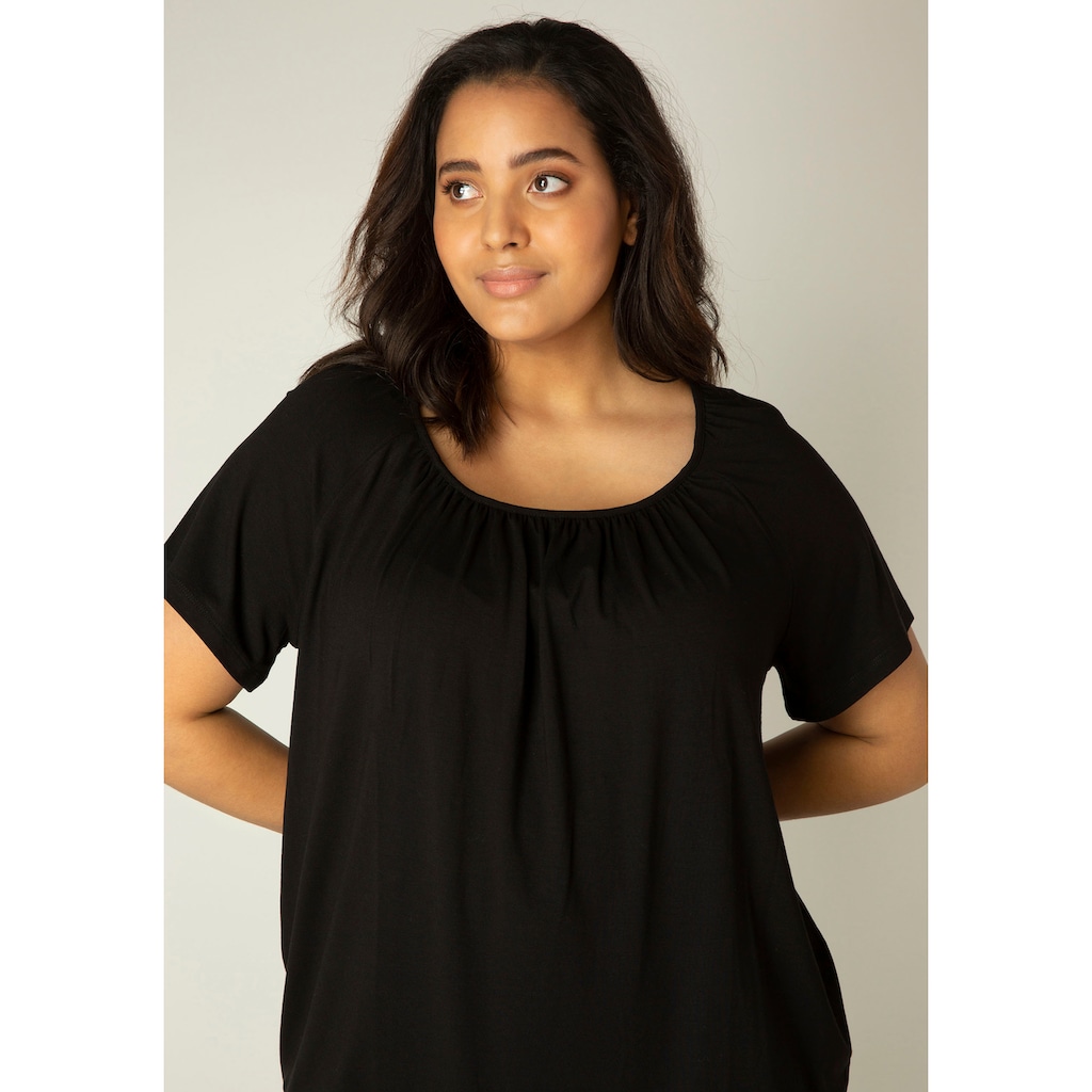 Base Level Curvy Ballonshirt »Yoni«, Elastischer Saum