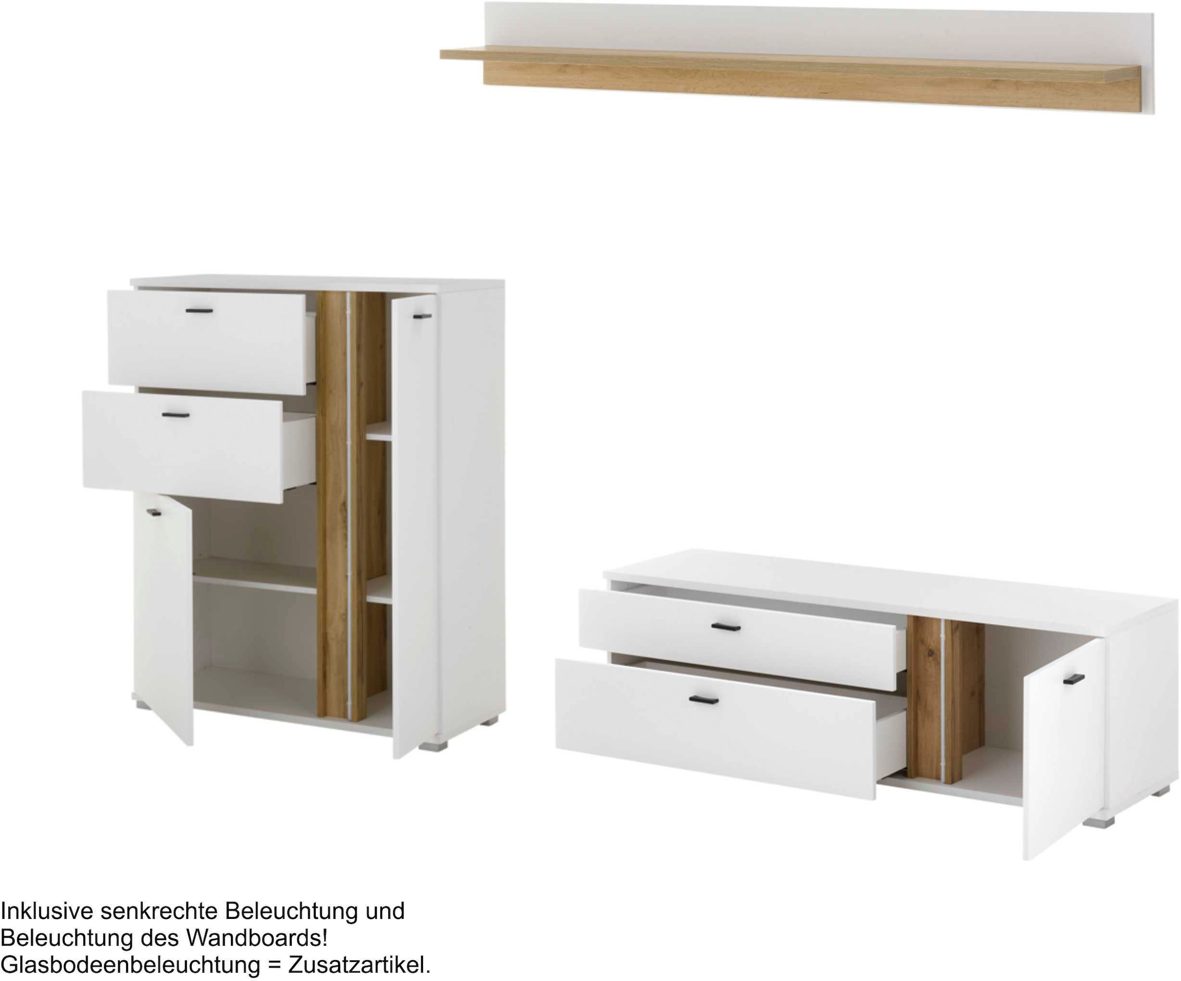 Home affaire Wohnwand »LONG ISLAND« Set, 3 Stk. tlg.