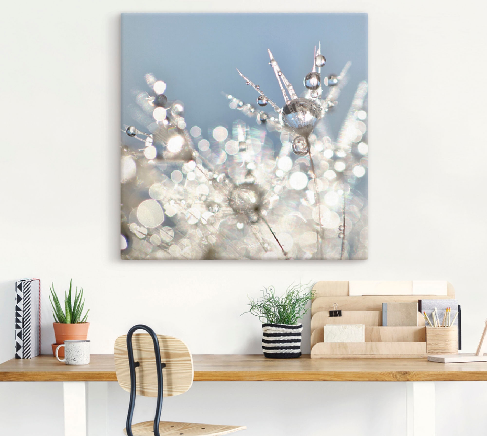 Artland Wandbild »Pusteblume Tropfen abstrakt«, Blumen, (1 St.), als Leinwandbild, Poster, Wandaufkleber in verschied. Größen