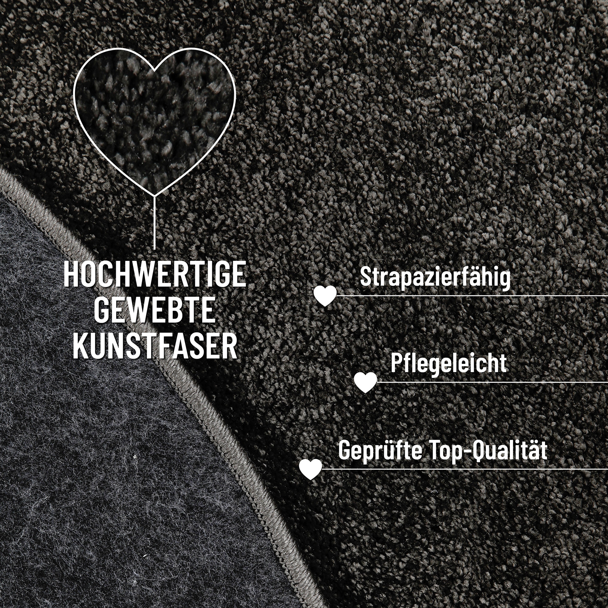 Wecon home Hochflor-Teppich »Manta«, rechteckig, 25 mm Höhe, Läufer, Langflor maschinell gewebt, robust, Wohn- & Schlafzimmer, uni