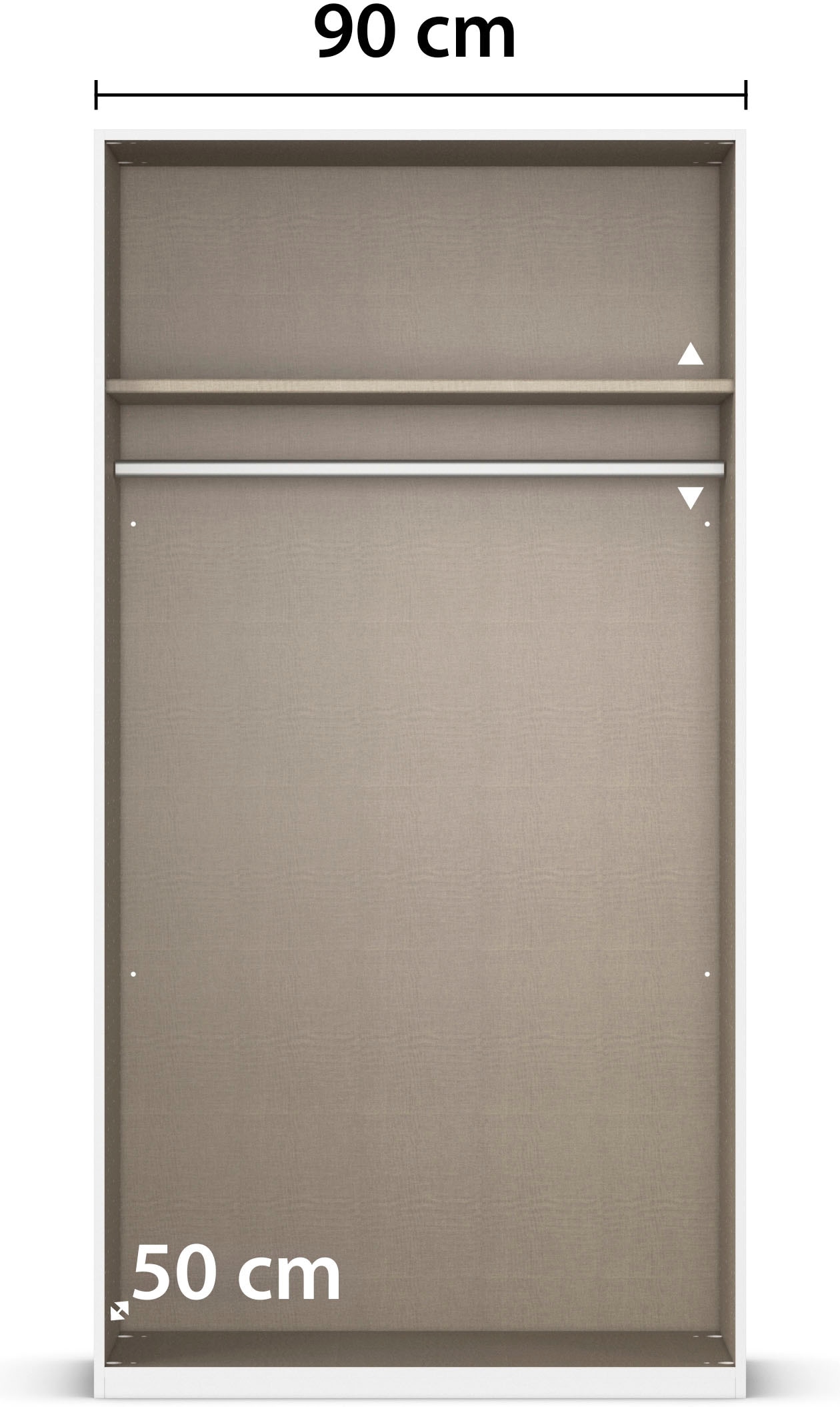 rauch Kleiderschrank »Drehtürenschrank Schrank Garderobe Wäscheschrank Schlafzimmer AVOLA«, (in 3 verschiedenen Ausstattungen BASIC/CLASSIC/PREMIUM), mit hochwertigen Stangengriffen in Schwarz aus Metall MADE IN GERMANY