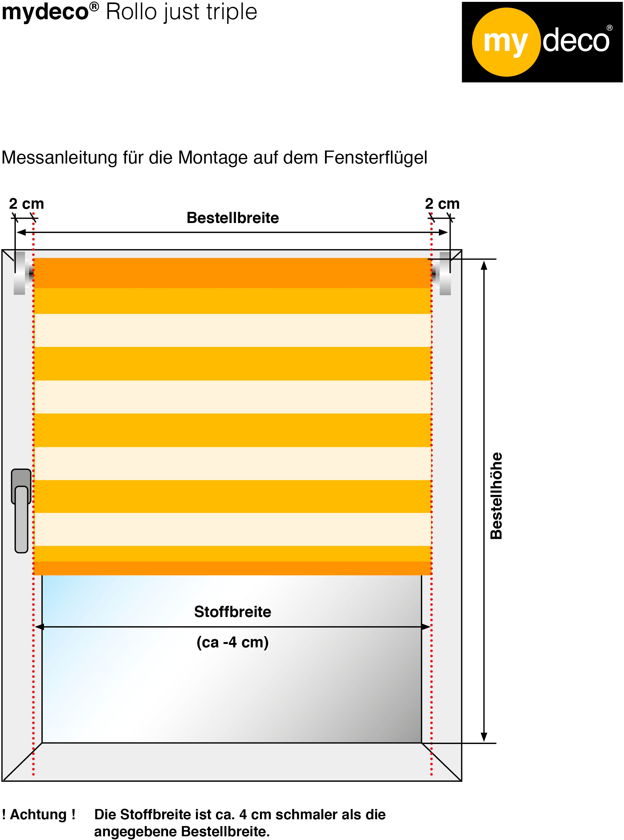 mydeco Doppelrollo »Just-Triple« Lichtschutz ohne Bohren freihängend