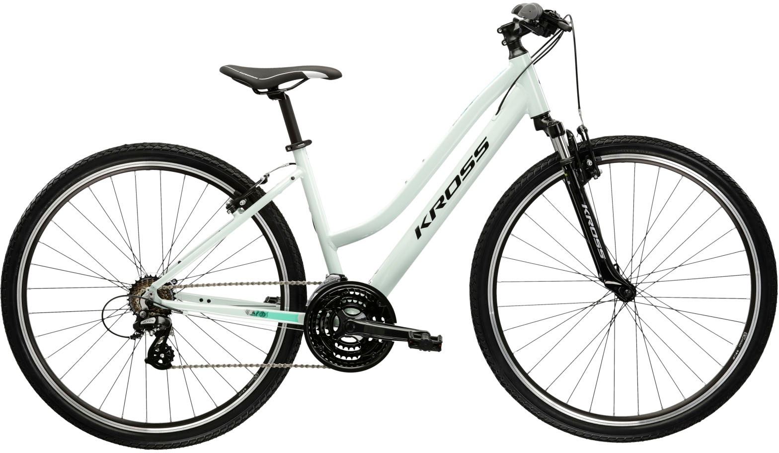 Kross Crossrad »Evado 2.0« 21 Gang Shimano ALTUS M310 Schaltwerk Kettenschaltung in grün, Größe 28 Zoll (71,12 cm) hinten: 28 Zoll (71,12 cm)