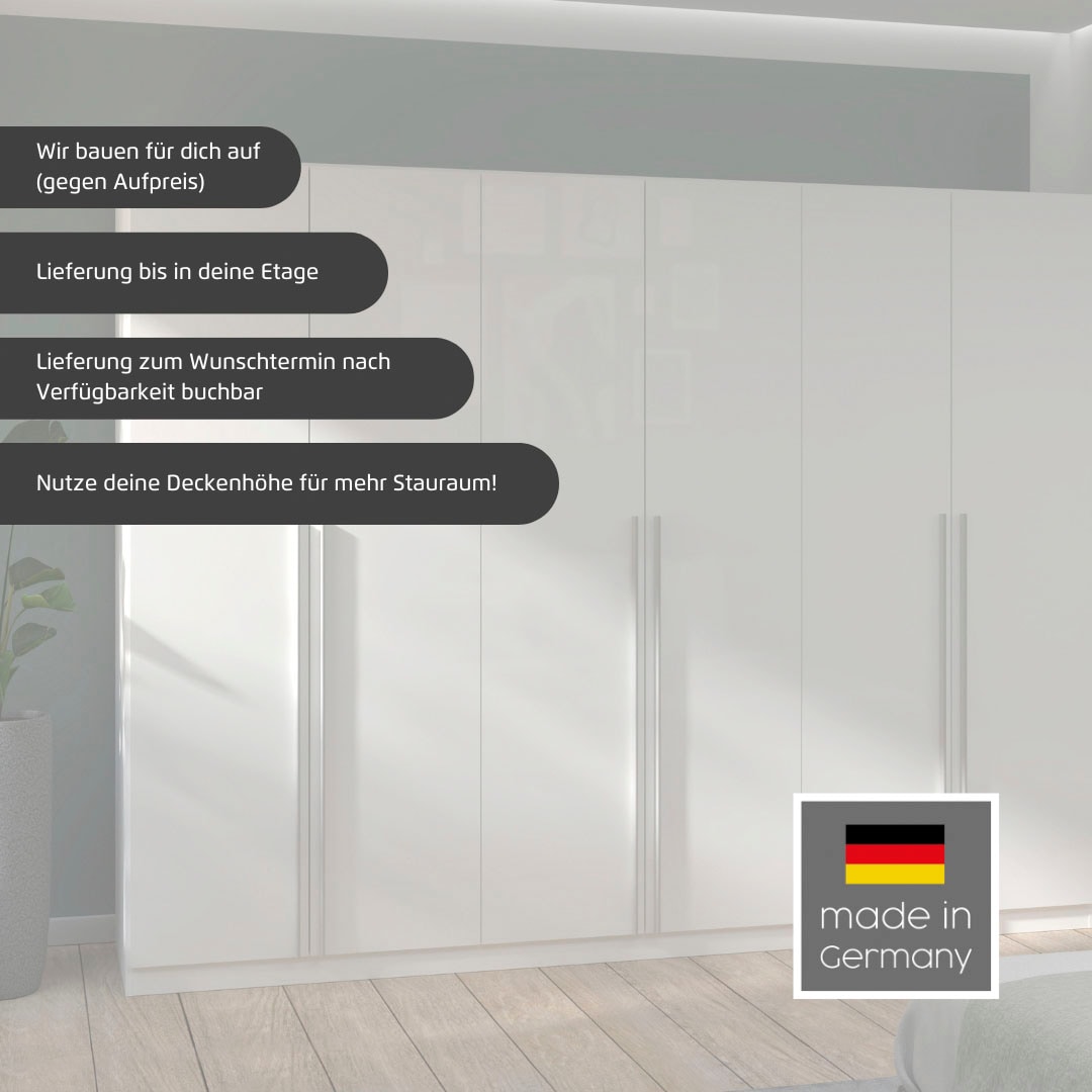 rauch Kleiderschrank »Schrank Drehtürenschrank Ankleide Garderobe Schlafzimmerschrank LORCA« Breiten: 181/271 cm, Höhe: 210 cm,  mit langen Griffstangen, elegante Hochglanz-Front MADE IN GERMANY