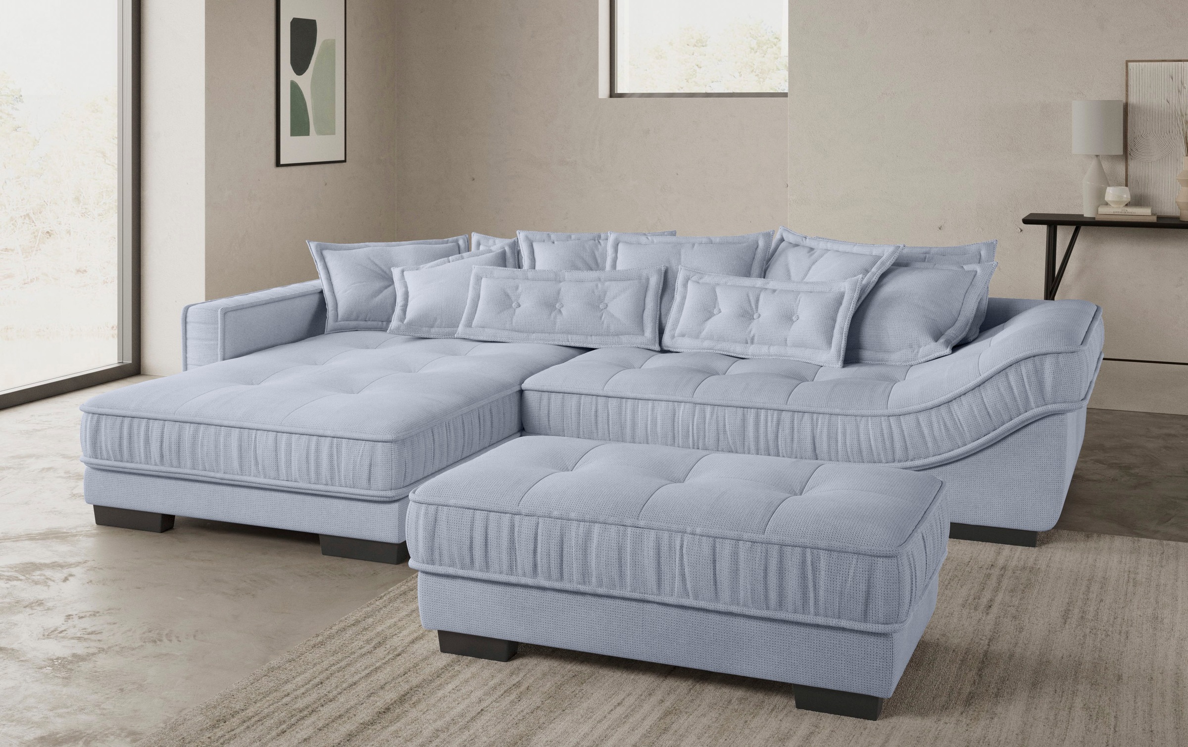 Mr. Couch Ecksofa »Diwan II DuraFlex L-Form«, DuraFlex-Kaltschaumpolsterung, bis 140 kg, 4 Bezugsqualitäten