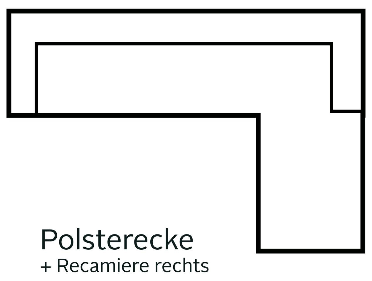 INOSIGN Ecksofa »Ancona incl. Kopfteilverstellung, Zierkissen Breite 319cm, L-Form«, wahlweise motorische Sitztiefenverstellung, auch in Cord + Easy Care