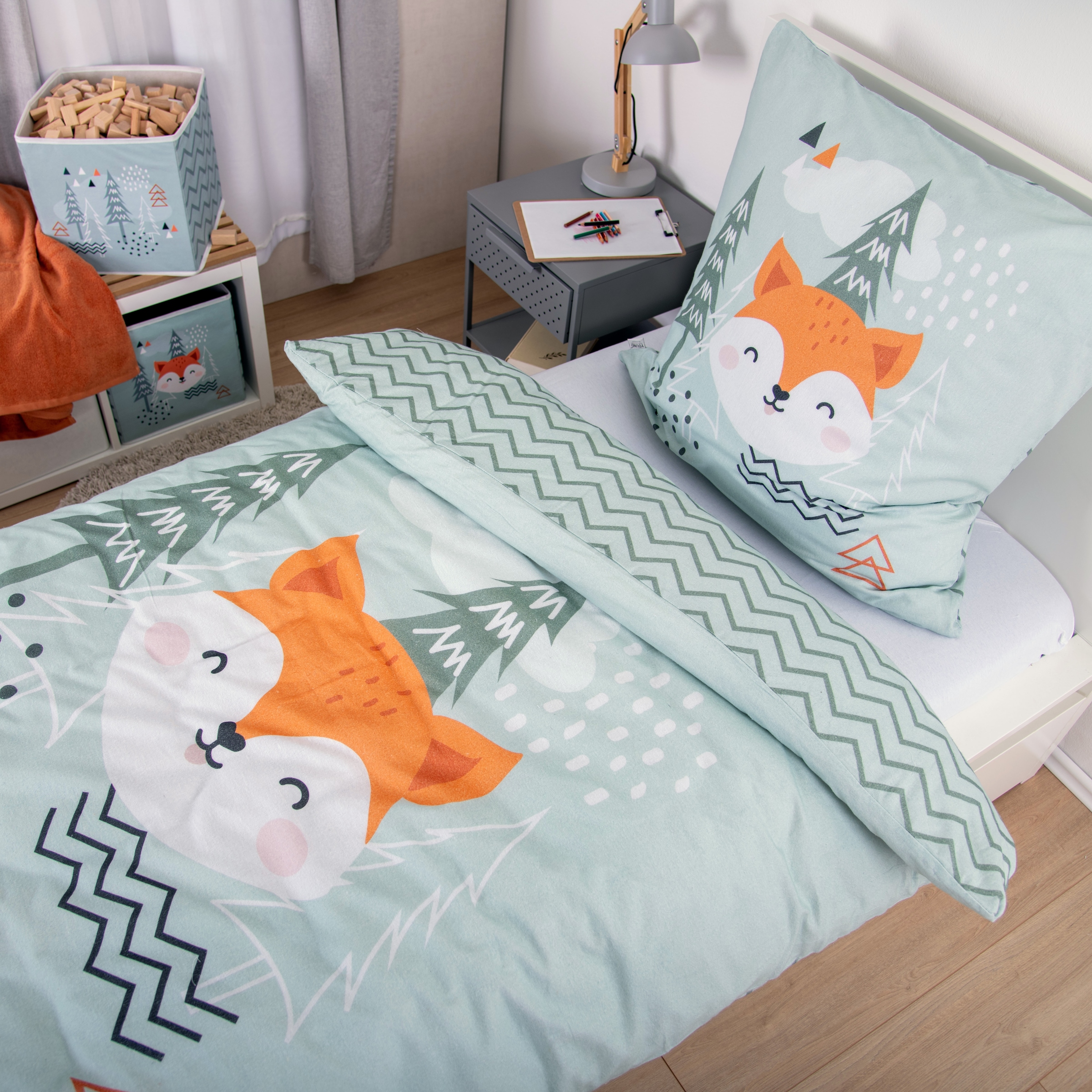 Baby Best Wendebettwäsche »Young Collection Nordic Forest« 2 Stk. tlg. mit tollem Wendemotiv