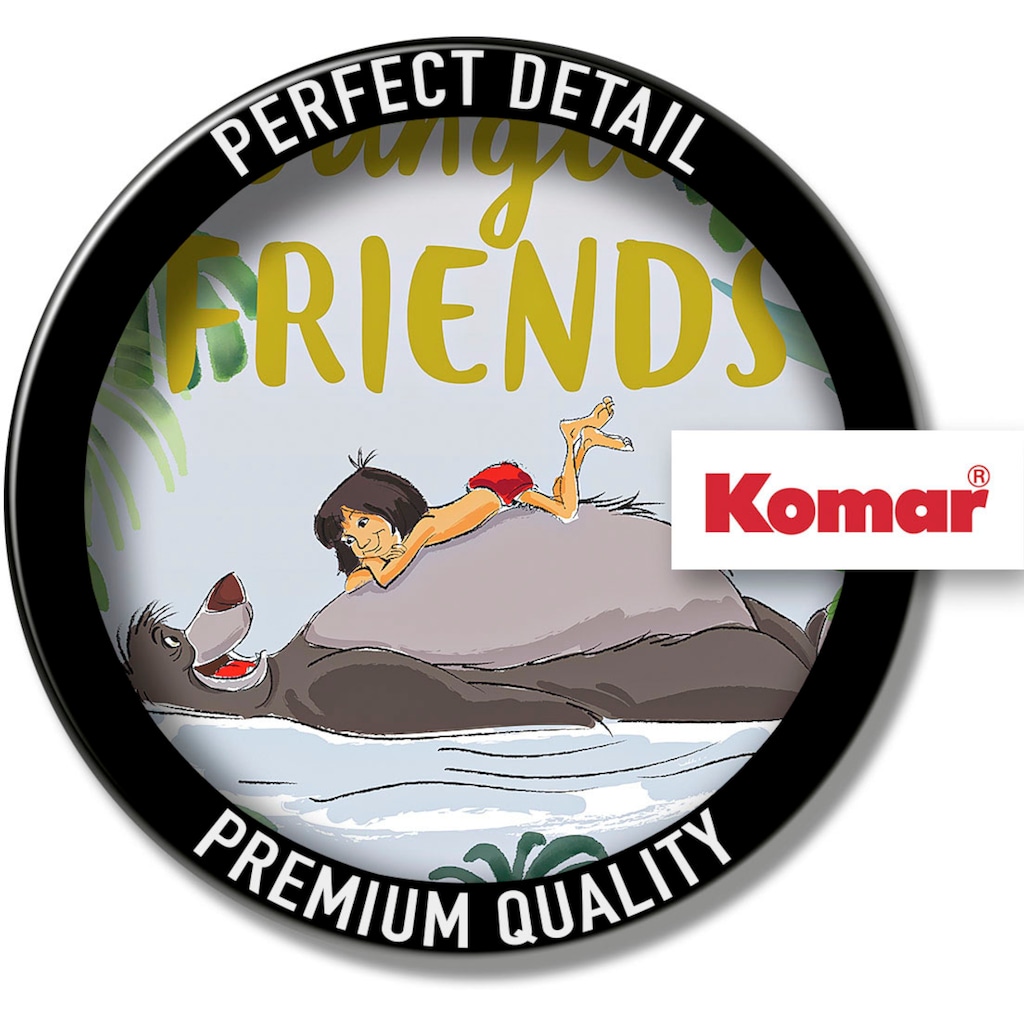 Komar Bild mit Rahmen »Bilderrahmen Holz White mit Wandbild "Jungle Book Friends" als Set«