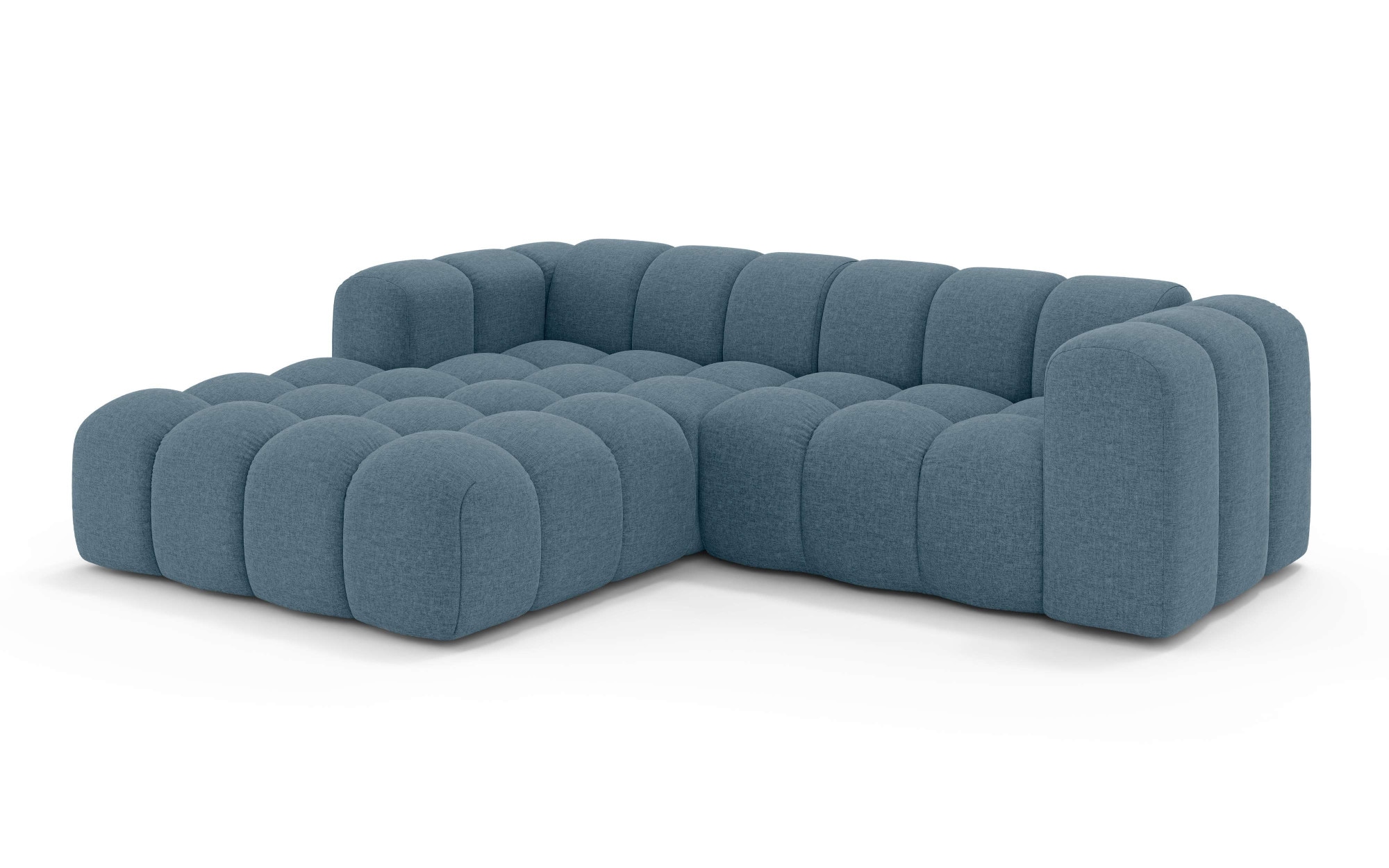 OTTO home Ecksofa »KALLIE Design-Sofa mit Wellenunterfederung, Bubble-Optik, 248/186/72cm«, moderne Steppung, hoher Sitzkomfort und modernes Design