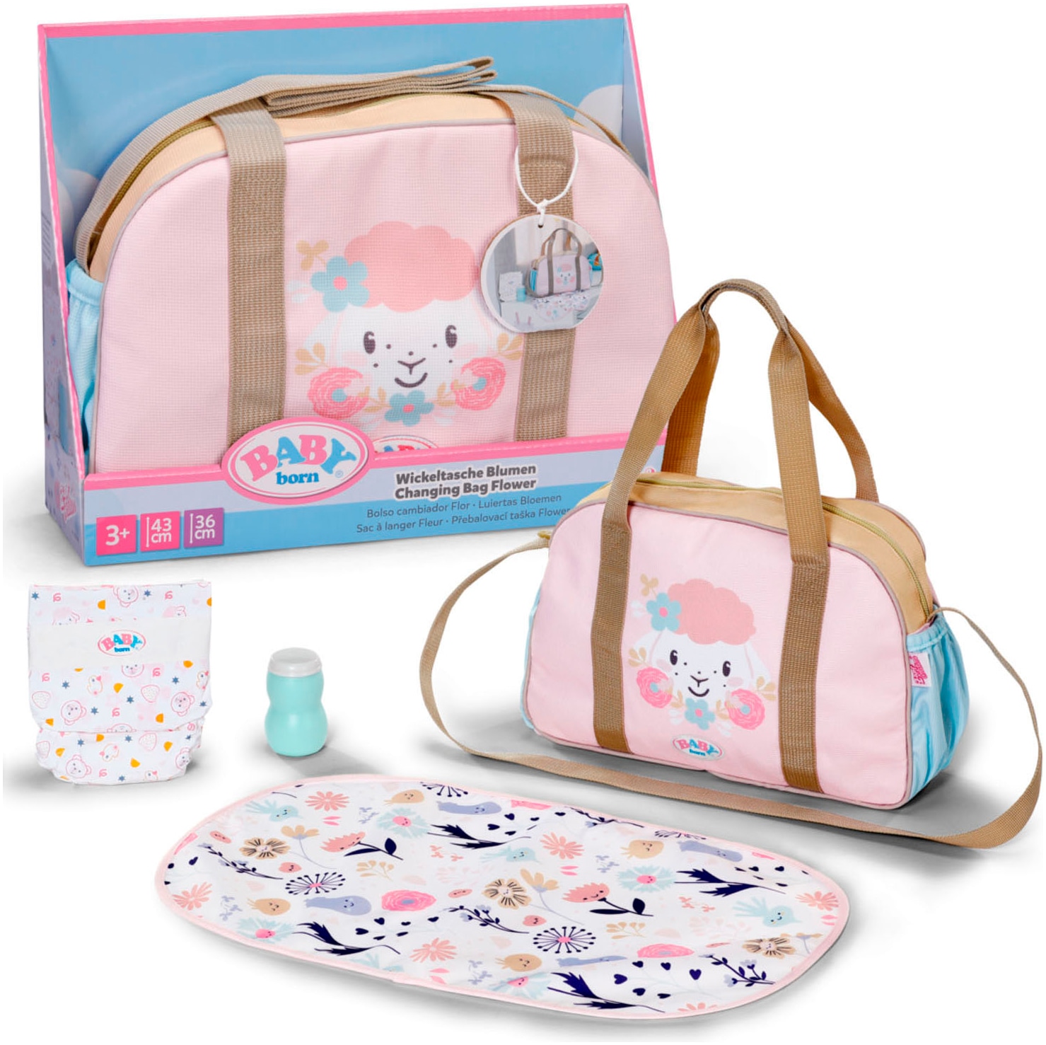 Baby Born Puppen Wickeltasche »Wickeltasche Blumen«