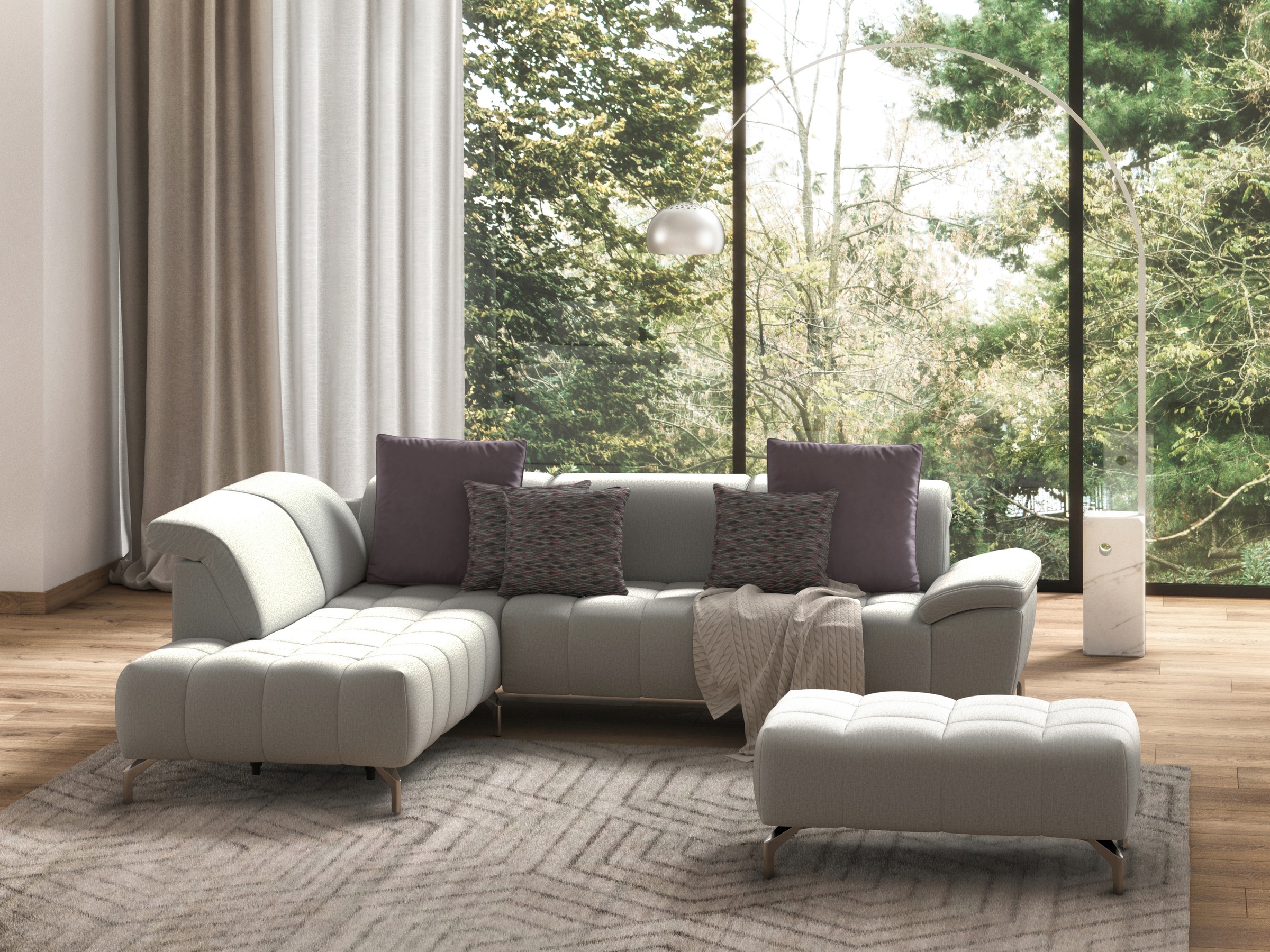sit&more Hocker »Cool«, mit silberfarbenen Füßen