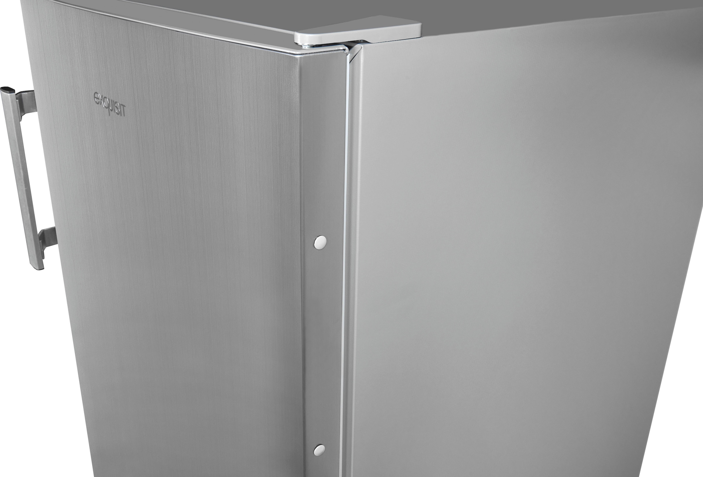 exquisit Gefrierschrank »GS231-NF-H-040Cinoxlook«, 143 cm hoch, 54 cm breit, NoFrost, 161 Liter Nutzinhalt