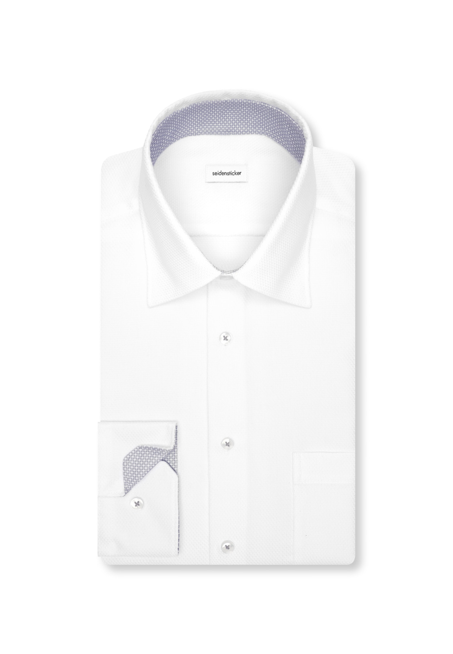 seidensticker Businesshemd »Schwarze Rose« Regular 1/1 Covered-Button-Down-Kragen Struktur