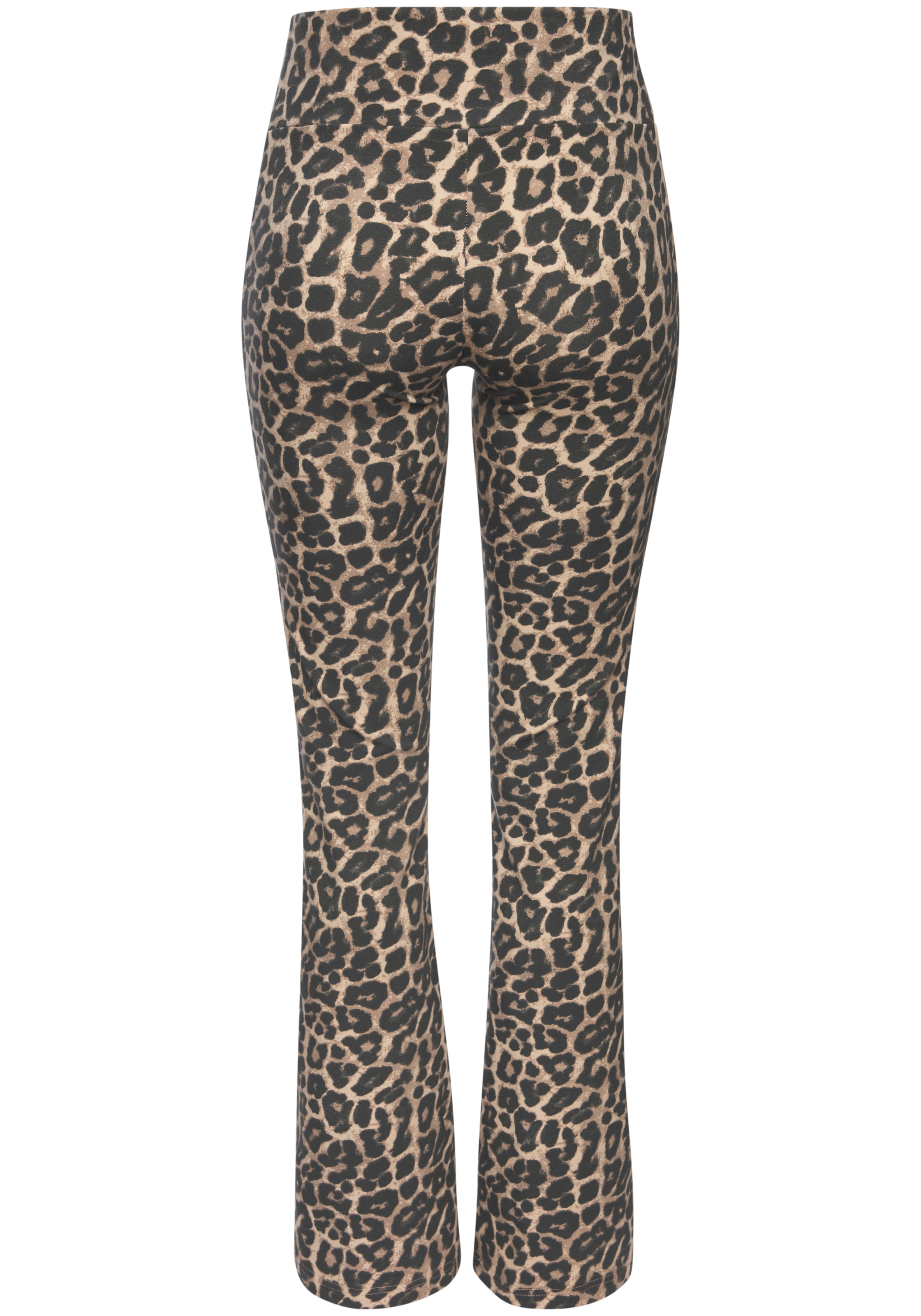 Buffalo Leggings  in Leo Print mit ausgestellten Beinen, Home-und Loungewear