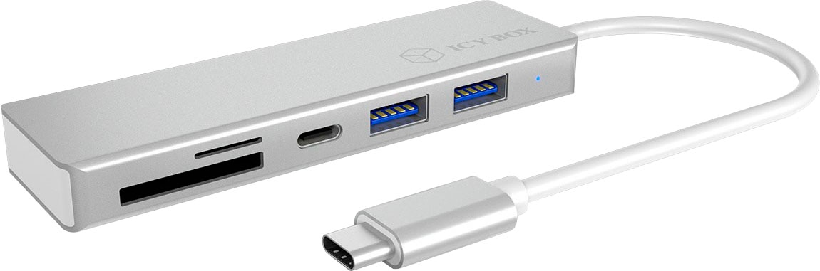 Computer-Adapter »ICY BOX USB Type-C Hub mit 3 USB 3.0 Anschlüssen und Multi-Kartenleser«