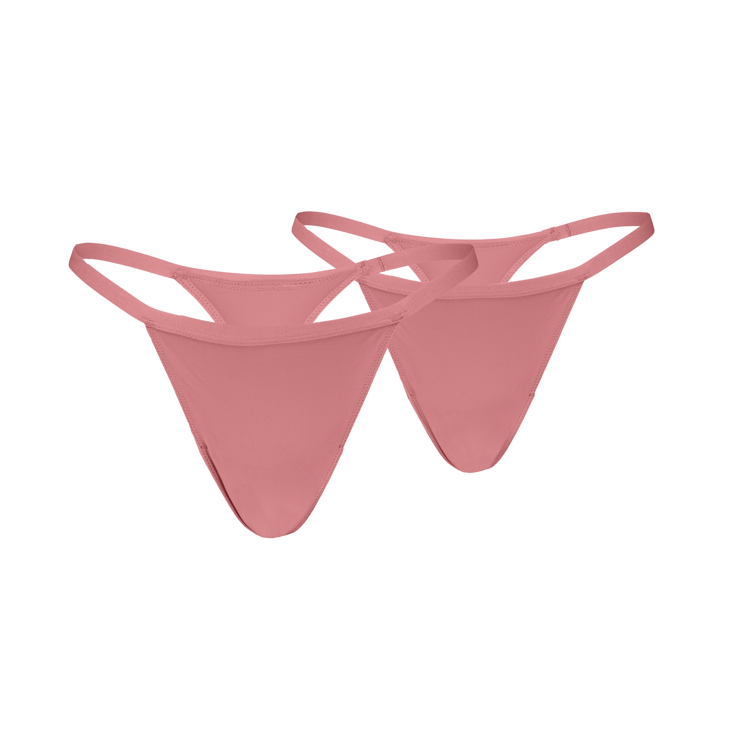 PUMA String »PUMA WOMEN MICROFIBER TANGA STRINGS« 2er Pack,  mit elastischem Bund, Logodruck hinten, Mid-Rise Design