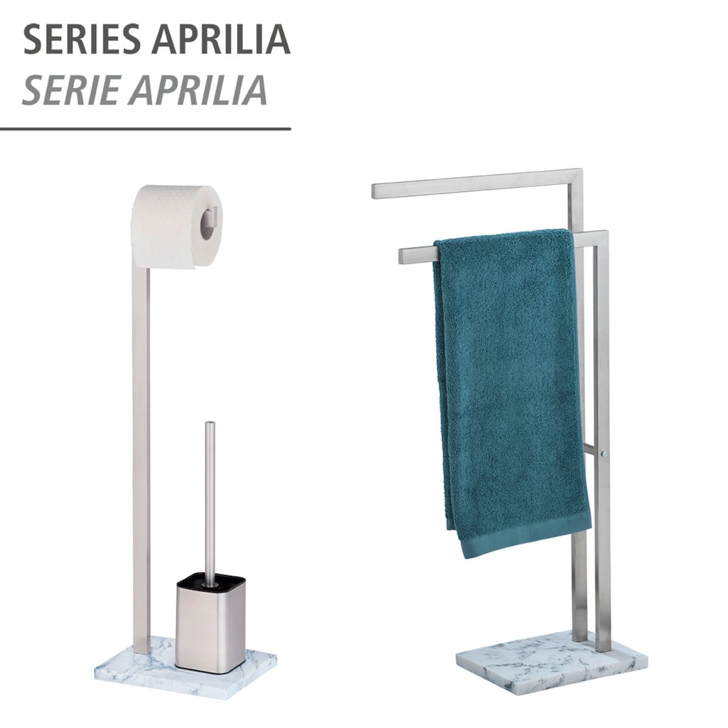 WENKO WC-Garnitur »Aprilia«, aus Edelstahl-Kunststoff