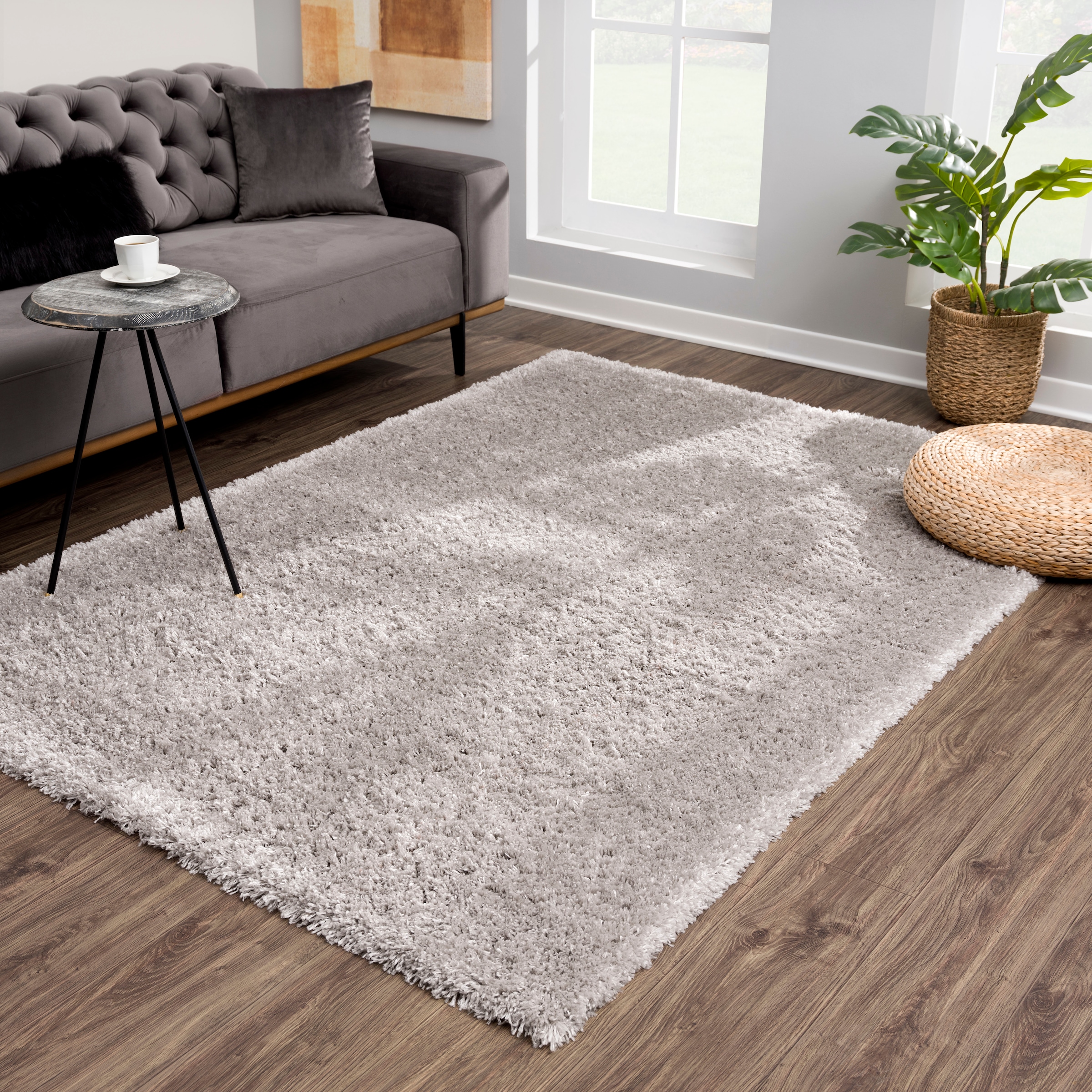 Sanat Hochflor-Teppich »Porto«, rechteckig, 45 mm Höhe, Wohnzimmer, Langflor, Shaggy, auch als Läufer