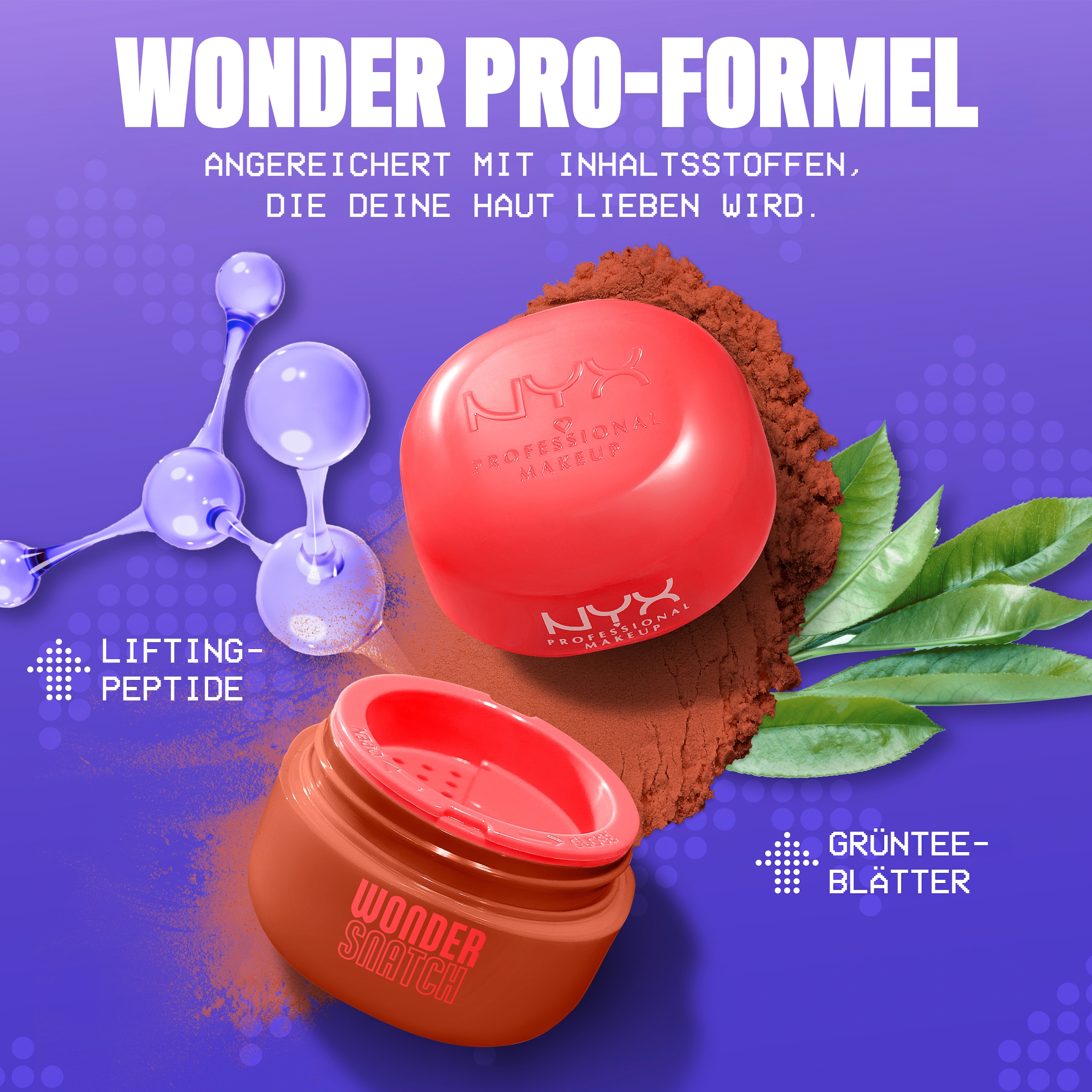 NYX PROFESSIONAL MAKEUP »WONDER SNATCH POWDER« angereichert mit grünem Tee für den antioxidativen Glow gesunder Haut