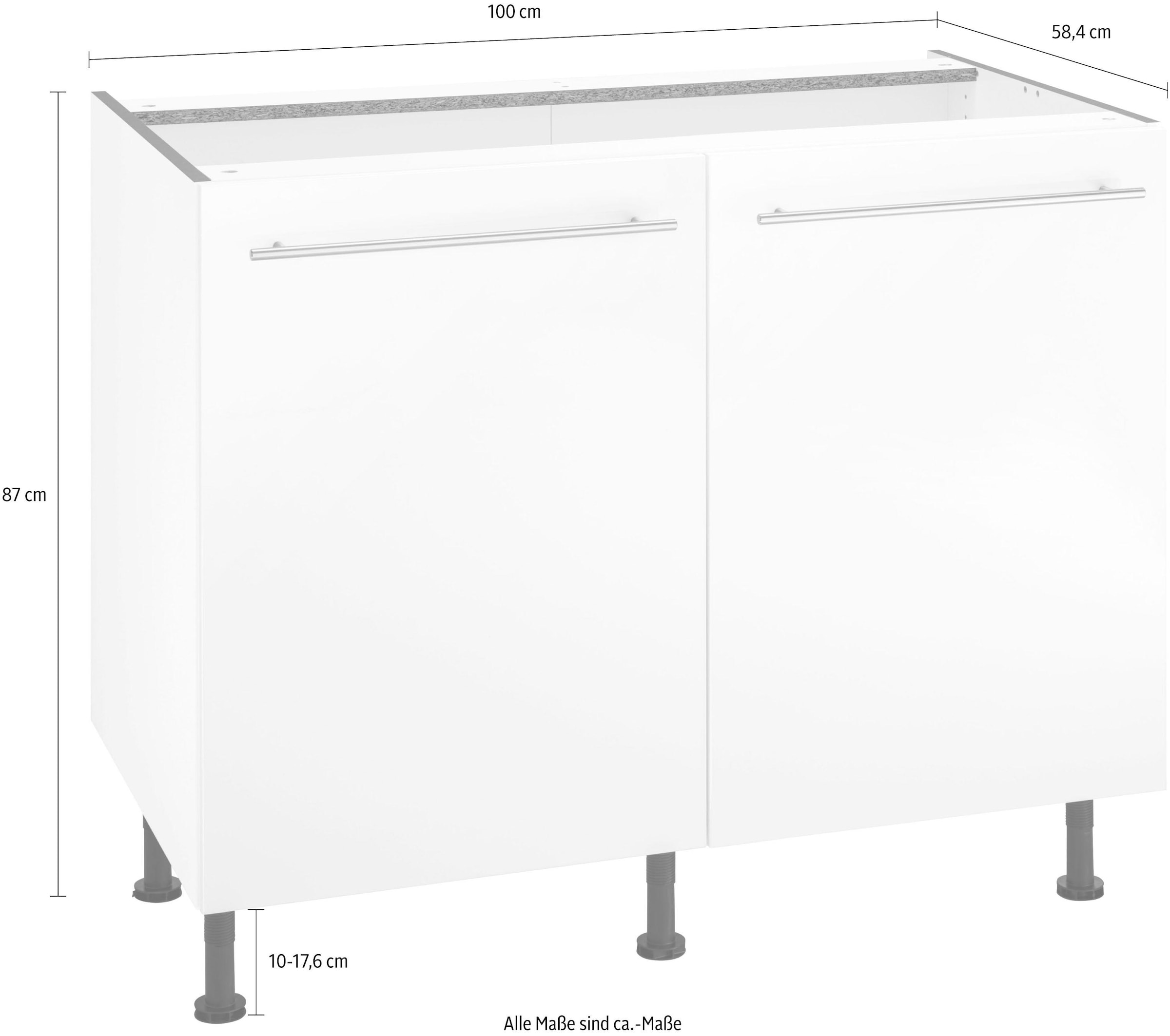 OPTIFIT Unterschrank »Bern«, 100 cm breit, mit 2 Türen, mit höhenverstellbaren Füßen