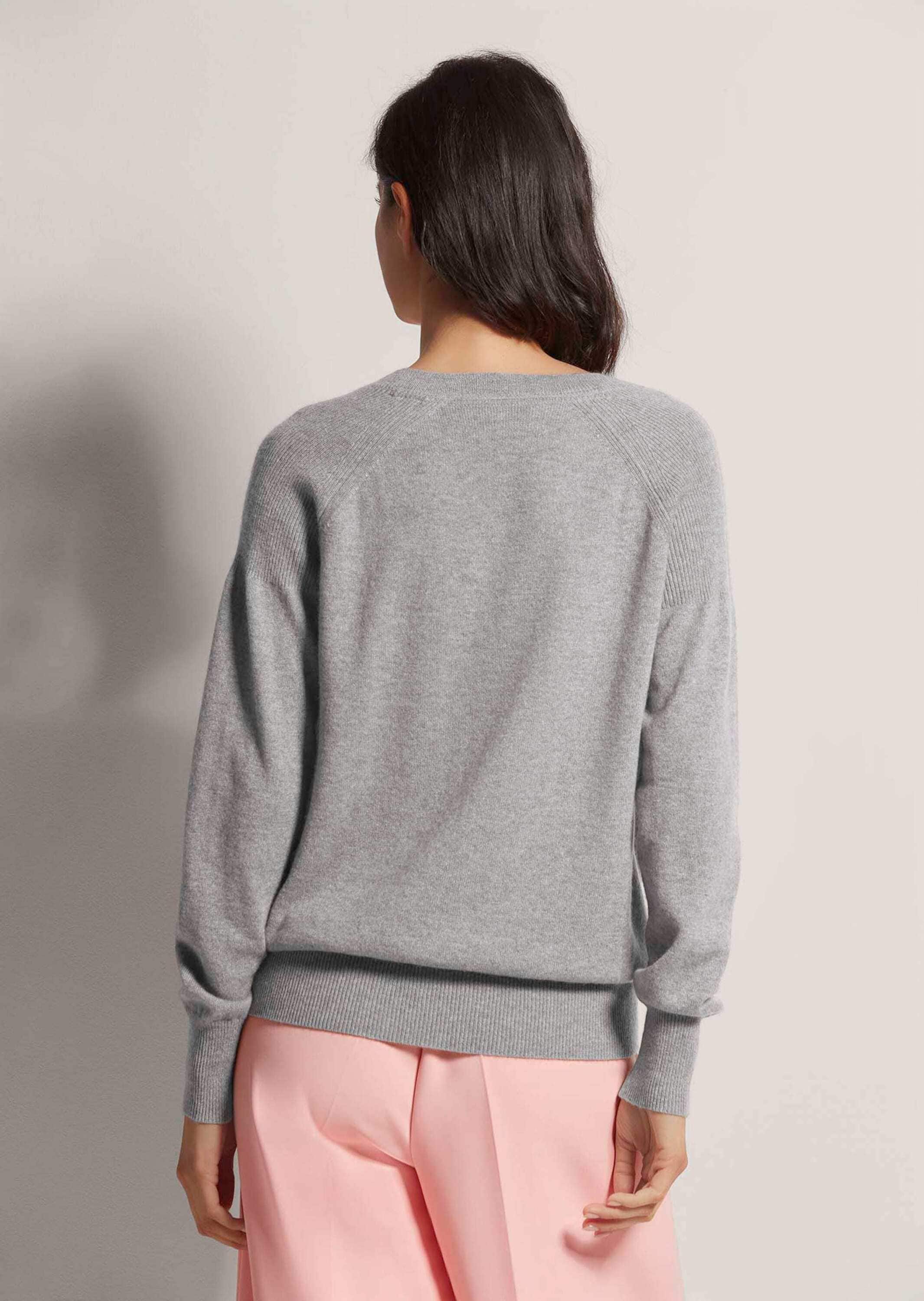MADELEINE Longpullover »Pullover Kaschmirpullover mit V-Ausschnitt«