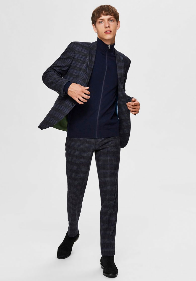 SELECTED HOMME Strickjacke »SLHBERG FULL ZIP CARDIGAN NOOS«