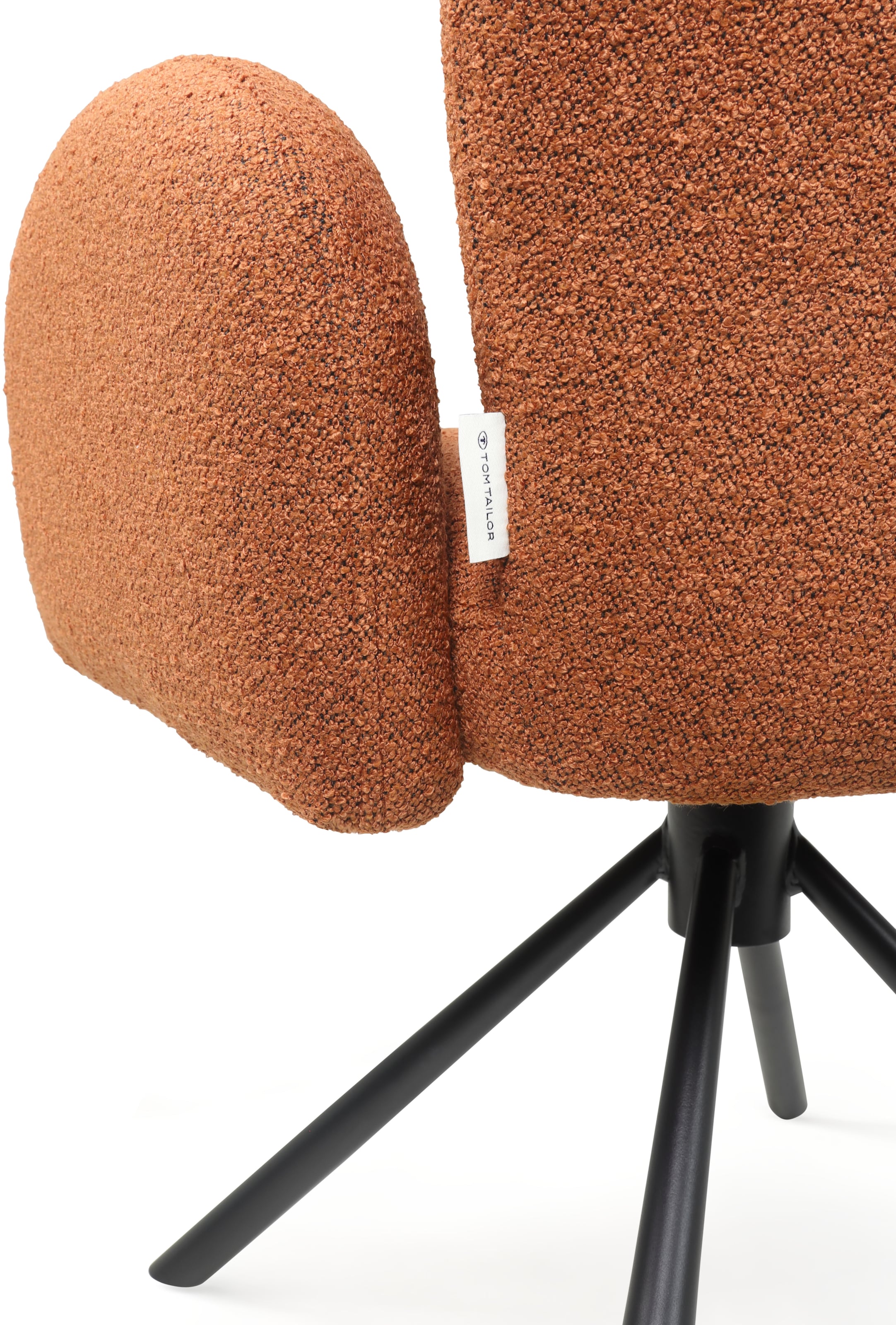 TOM TAILOR HOME Armlehnstuhl »PEBBLE ARMCHAIR«, (Set), 2 St., Webstoff Bouclé, Esszimmerstuhl, mit Armlehnen, 4-Fußgestell, 140 kg belastbar, drehbar