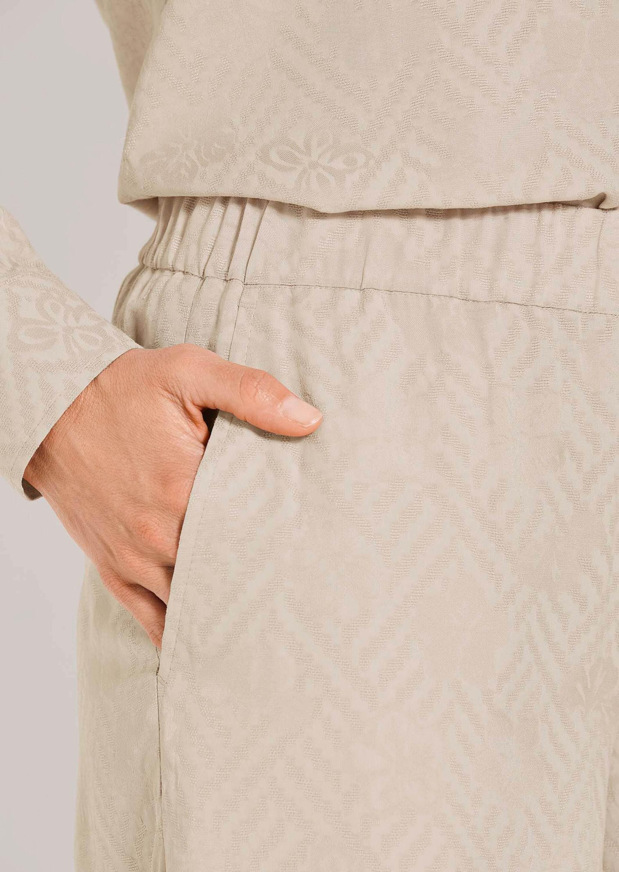 MADELEINE Schlupfhose »Palazzohose Schlupfhose mit grafischen Muster«  Schlupfhose mit tonigem Jacquard