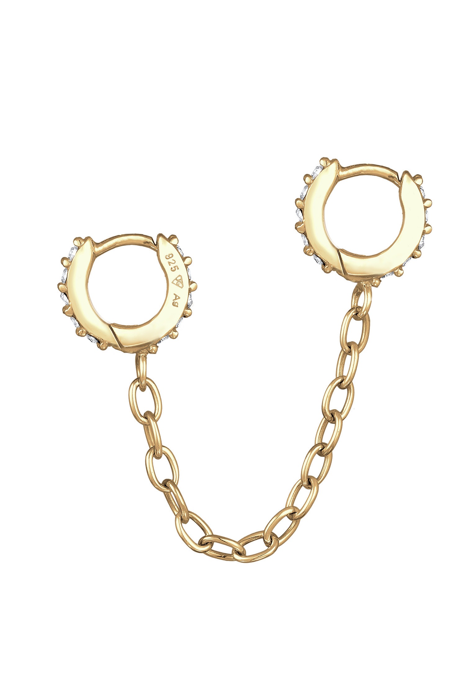 Elli Paar Creolen »Ohrringe Creole 925 Silber, mit Kristallen von Swarovski®«