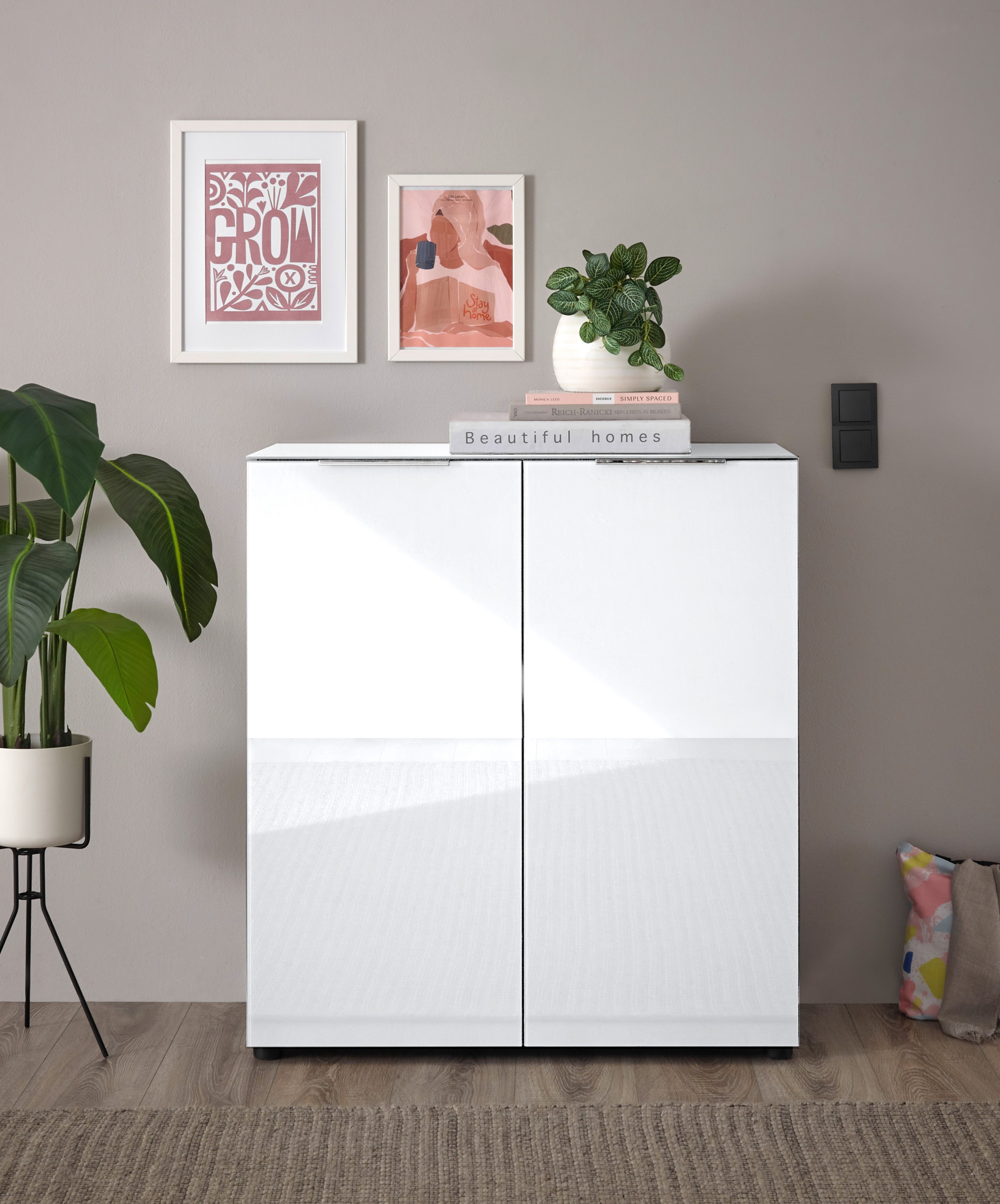 HBZ Kommode »Santorin, BxHxT 90x99x40 cm« 1 Stk. tlg. Breite 90cm, Softclose für Türen, Melaminbeschichtung